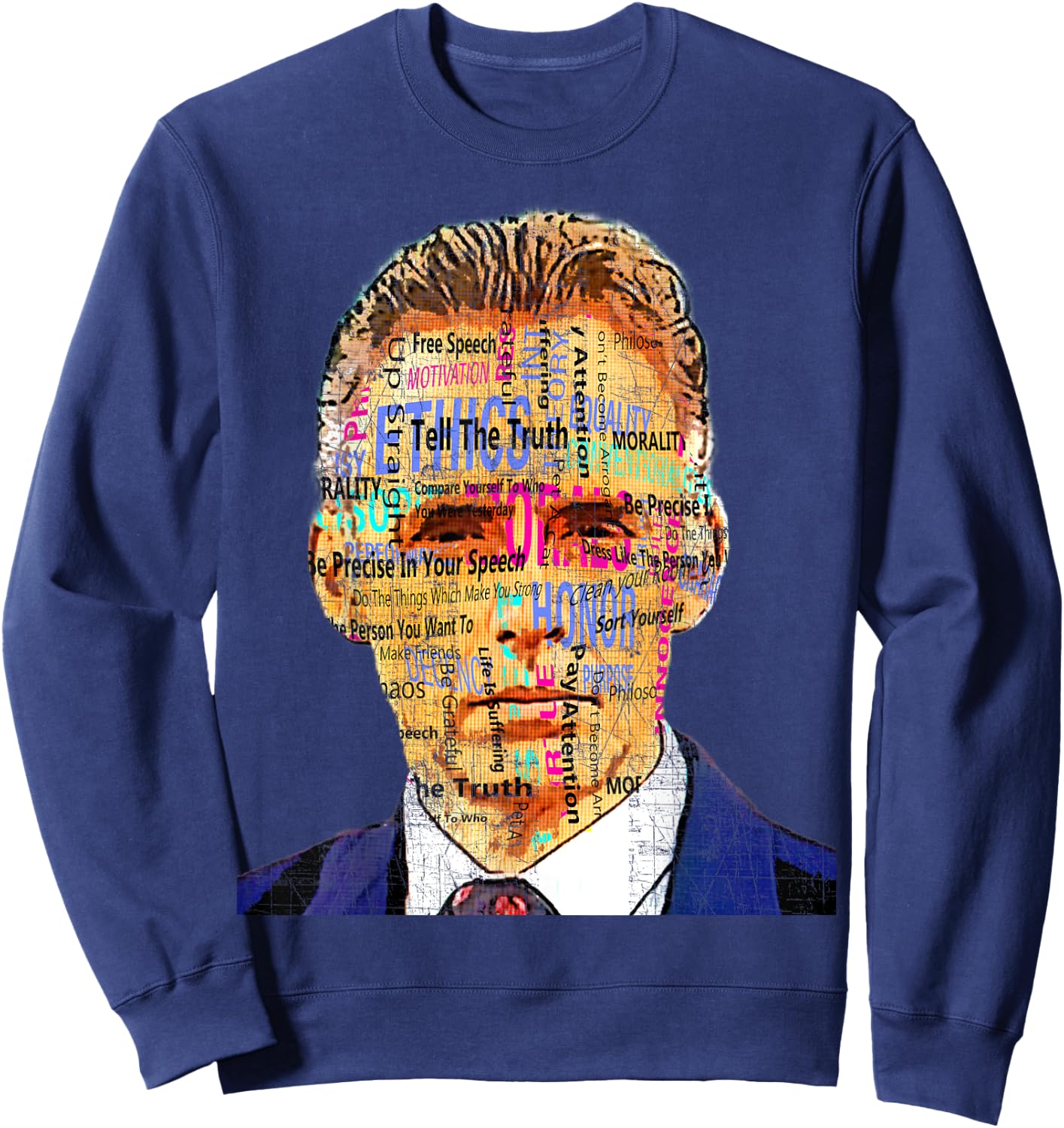 Vintage Dr Peterson Design - Word Cloud - Gift Sweatshirt - Sweatshirt | Navy