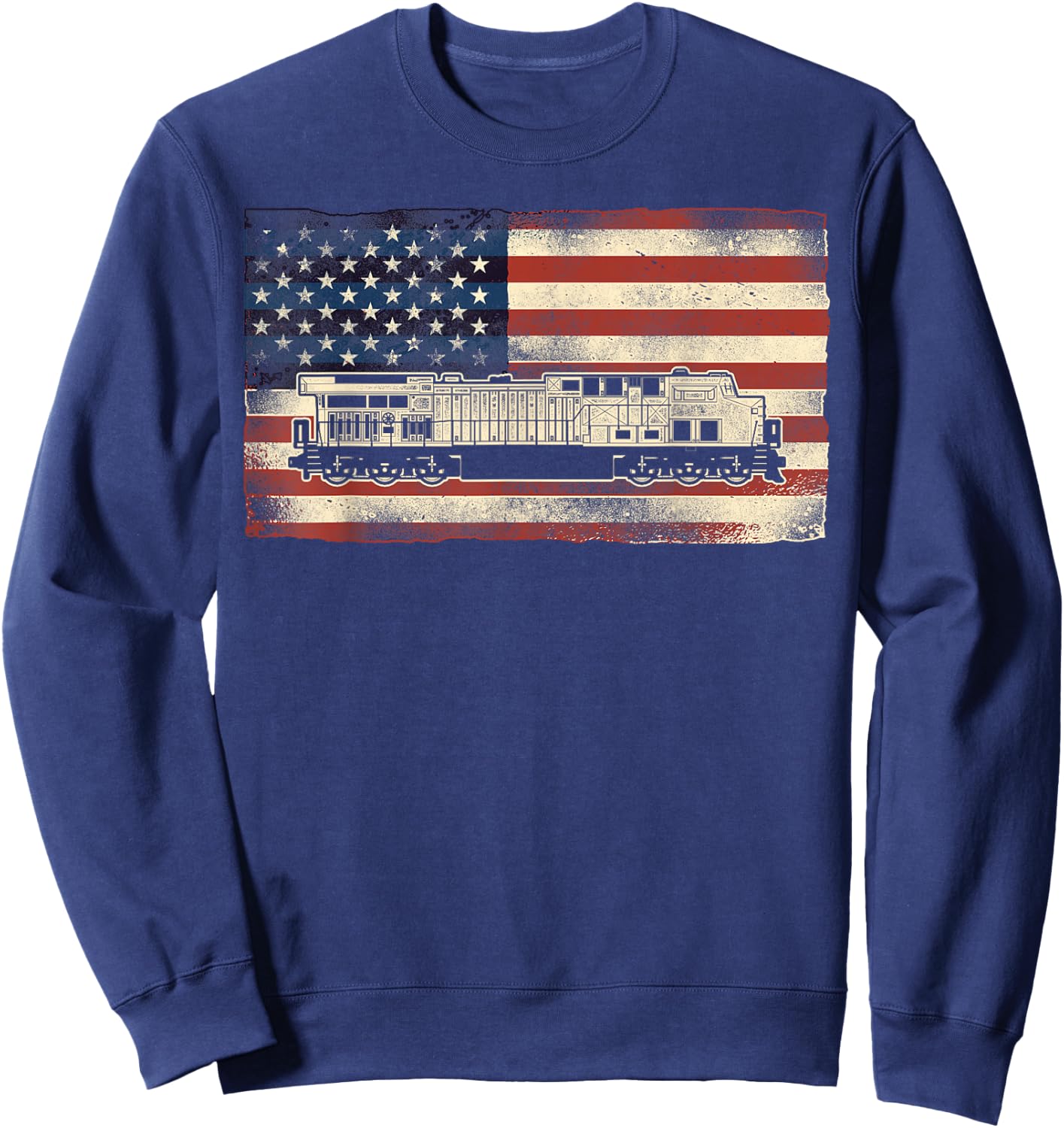 Freight Diesel Train Driver Trainspotting Locomotive Sweatshirt - Sweatshirt | Navy
