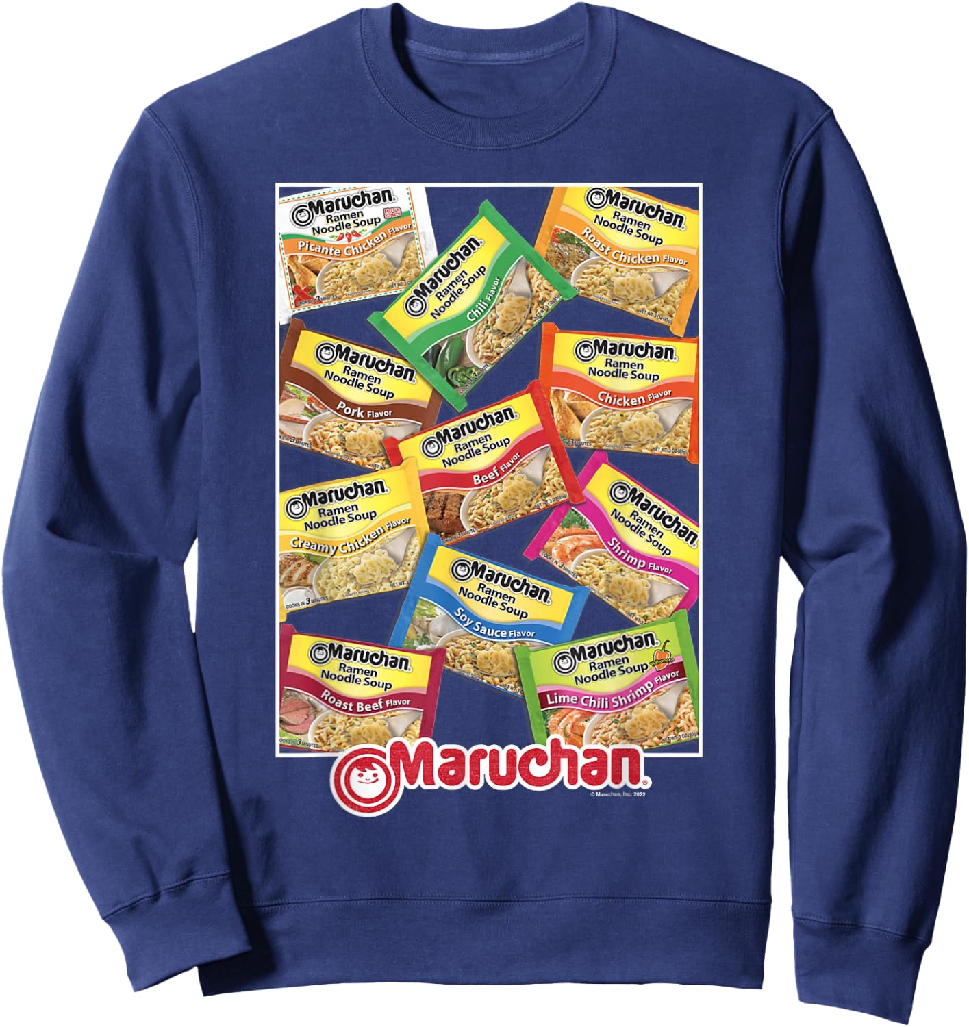 Maruchan Ramen Noodle Flavor Profiles Poster Sweatshirt - Sweatshirt | Navy