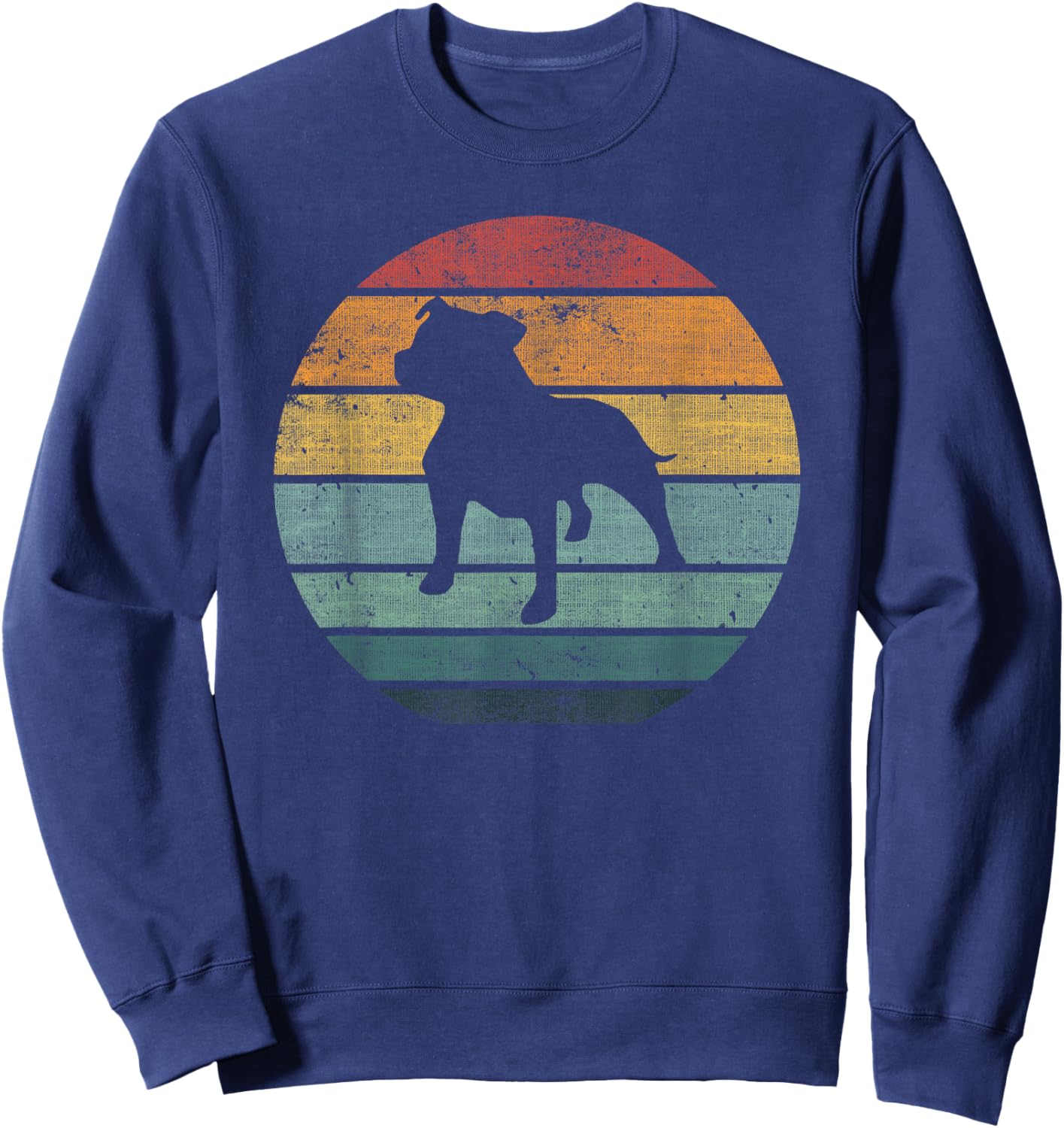 Staffordshire Bull Terrier Staffy Dog Breed Retro Vintage Sweatshirt - Sweatshirt | Navy