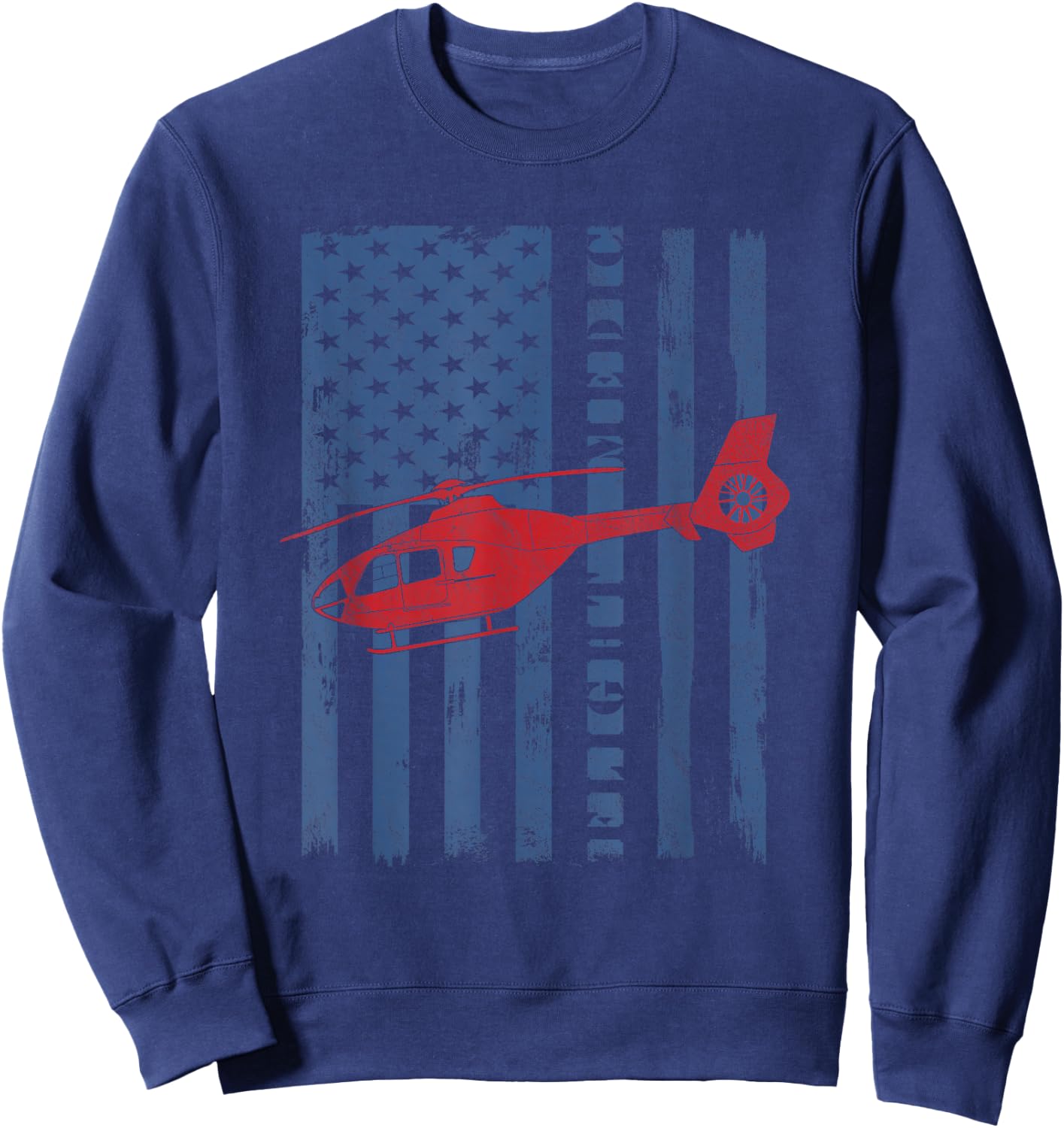 American Flag Flight Medic Sweatshirt - Sweatshirt | Navy