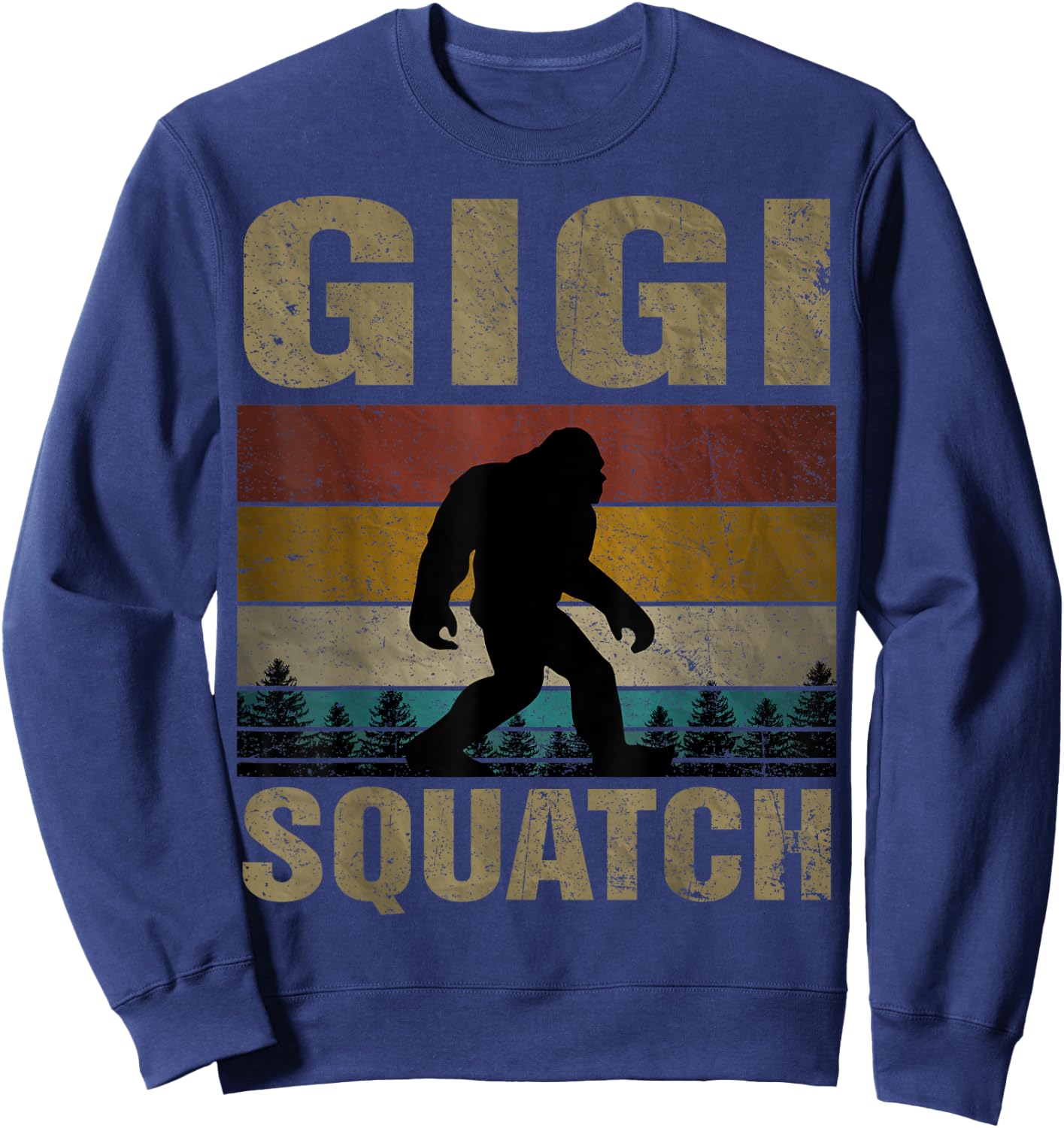 Gigi Squatch Bigfoot Gigi Sasquatch Yeti Family Matching Sweatshirt - Sweatshirt | Navy