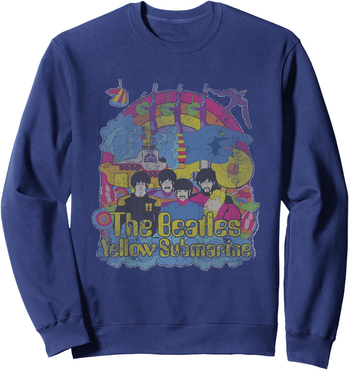 The Beatles - Yellow Submarine Vintage Sweatshirt - Sweatshirt | Navy