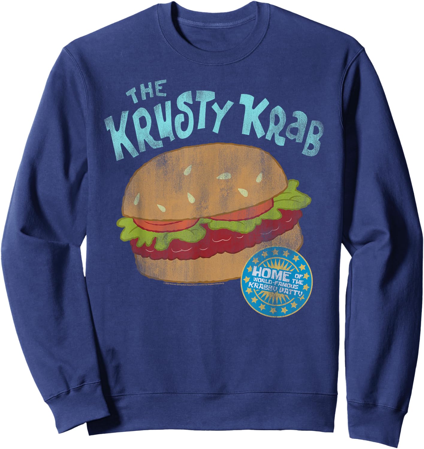 SpongeBob SquarePants Home Of The Krabby Patty Sweatshirt - Sweatshirt | Navy