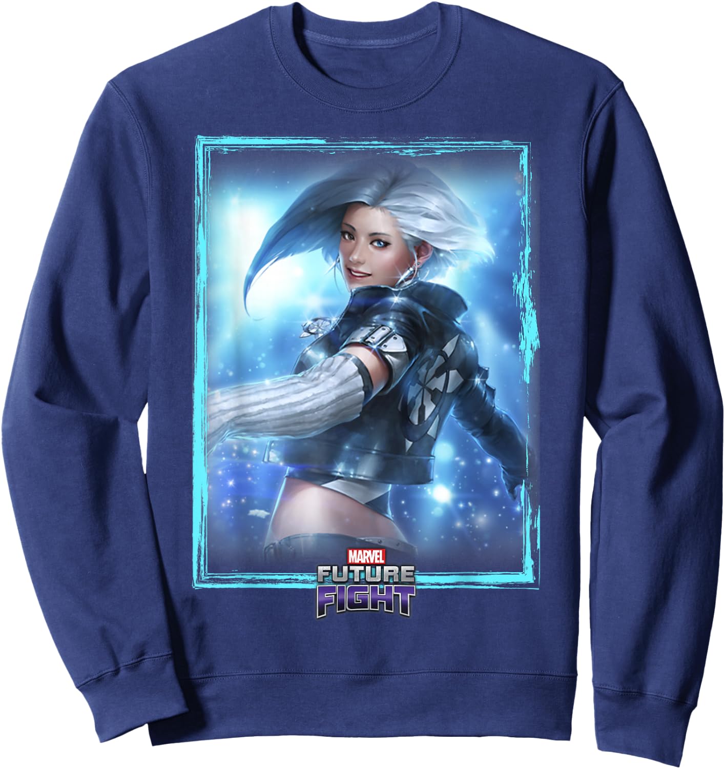 Marvel Future Fight Luna Snow Card Graphic Sweatshirt - Sweatshirt | Navy