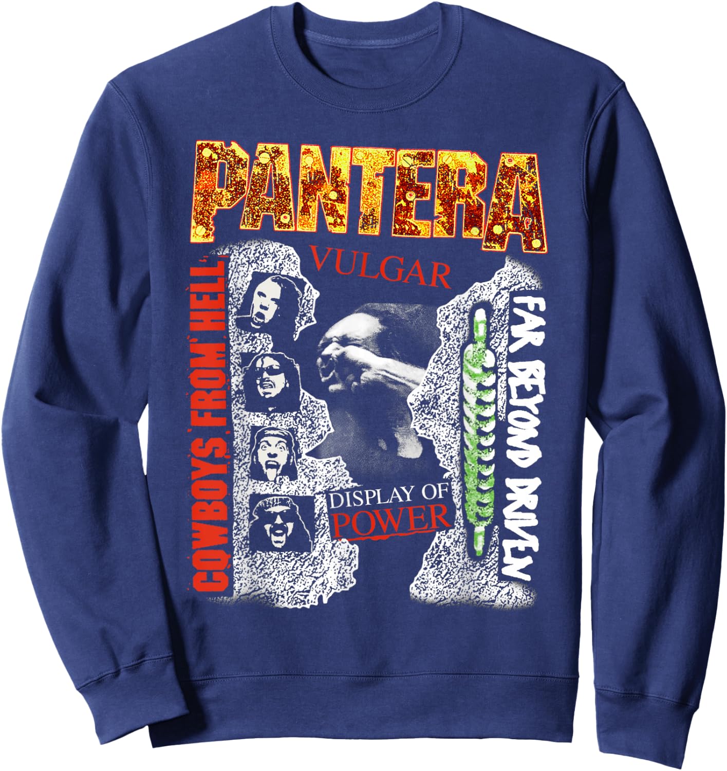 Pantera Official Album Covers Small Sweatshirt - Sweatshirt | Navy