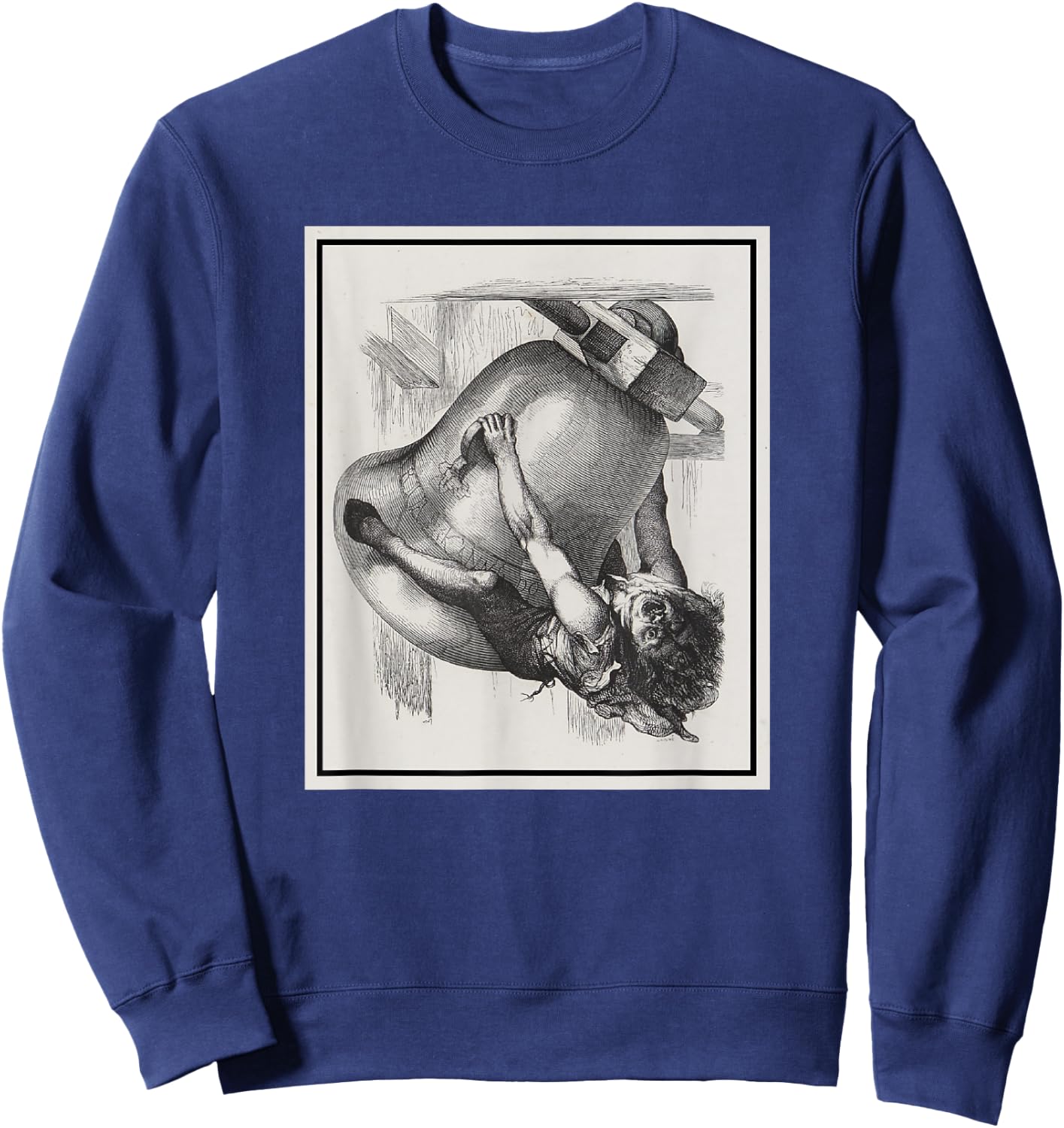 Quasimodo Ringing the Cathedral Bells (1844) Sweatshirt - Sweatshirt | Navy