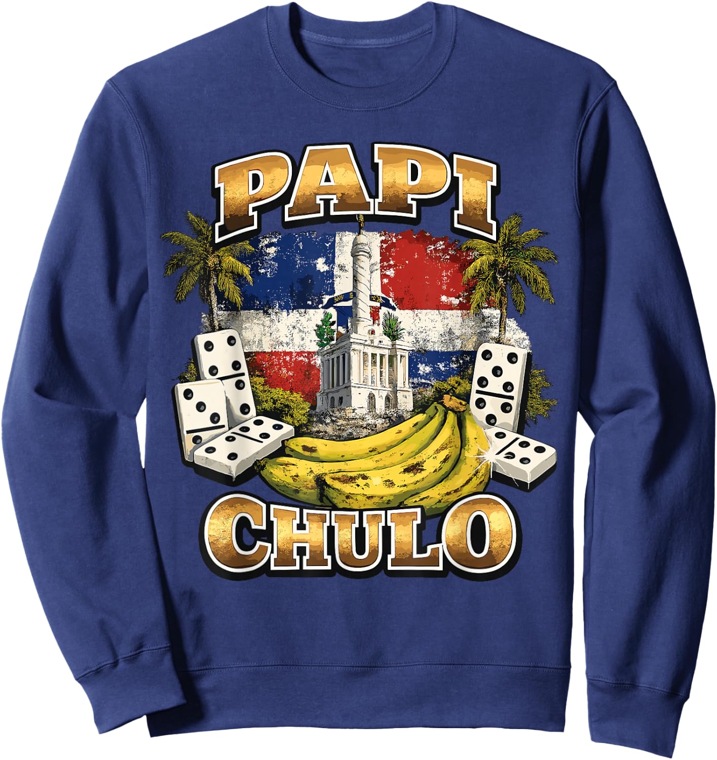 PAPI CHULO Dominican Republic Handsome Daddy Papi Chulo Sweatshirt - Sweatshirt | Navy