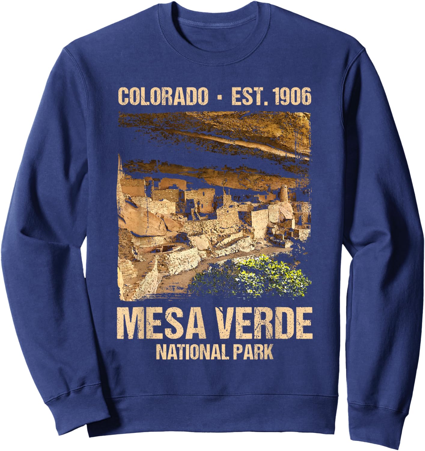 Mesa Verde US National Park Colorado Gift Sweatshirt - Sweatshirt | Navy