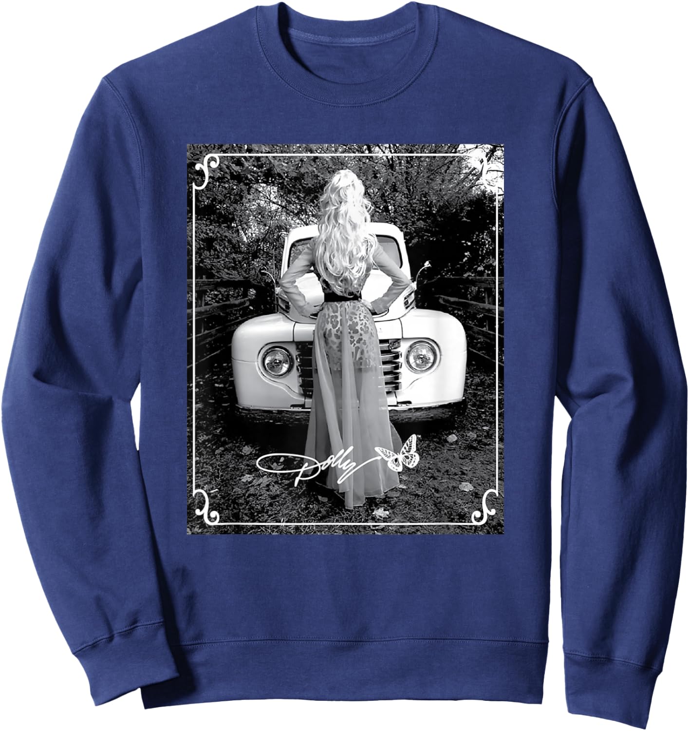 Dolly Parton Vintage Truck Sweatshirt - Sweatshirt | Navy