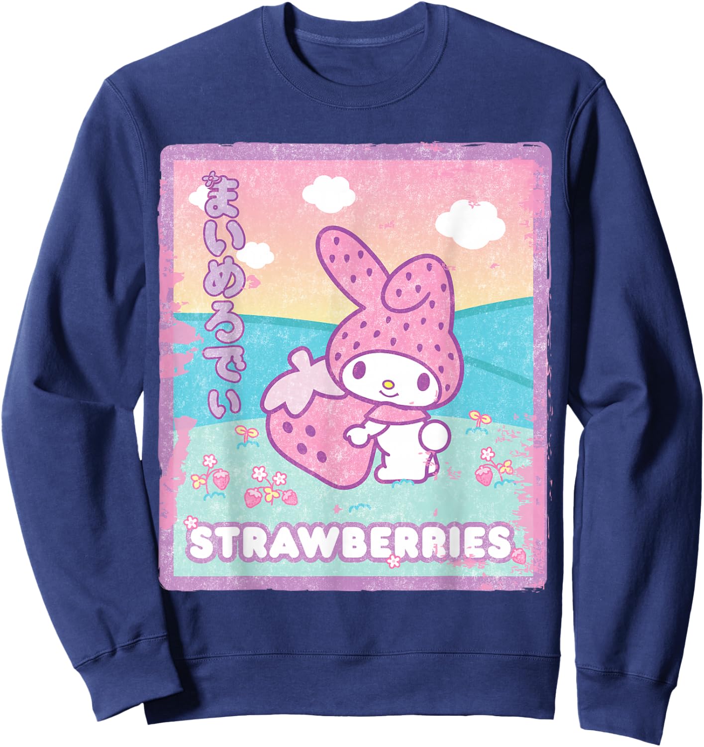 My Melody Strawberry Milk Sweatshirt - Sweatshirt | Navy