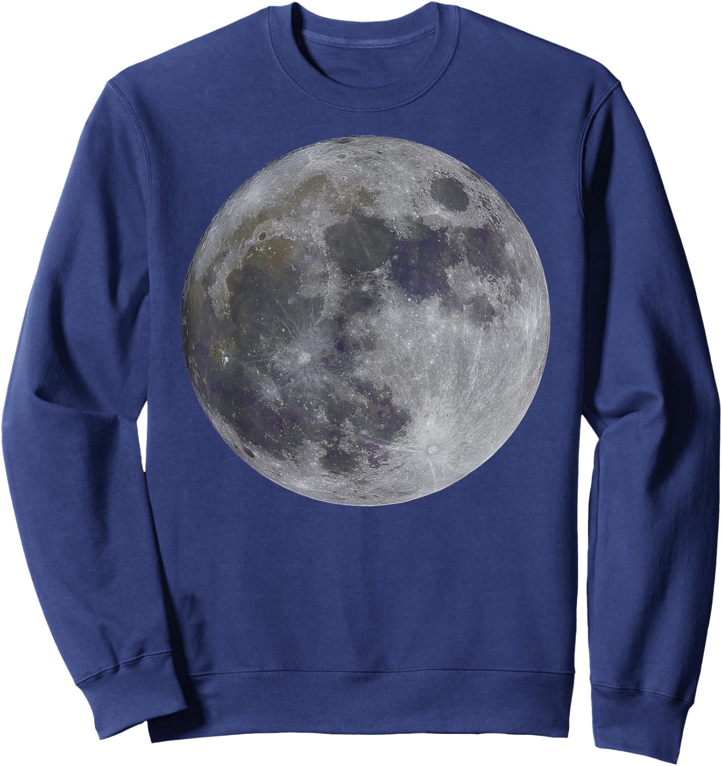 Halloween Full Moon from Satellite Outer Space Science Sweatshirt - Sweatshirt | Navy