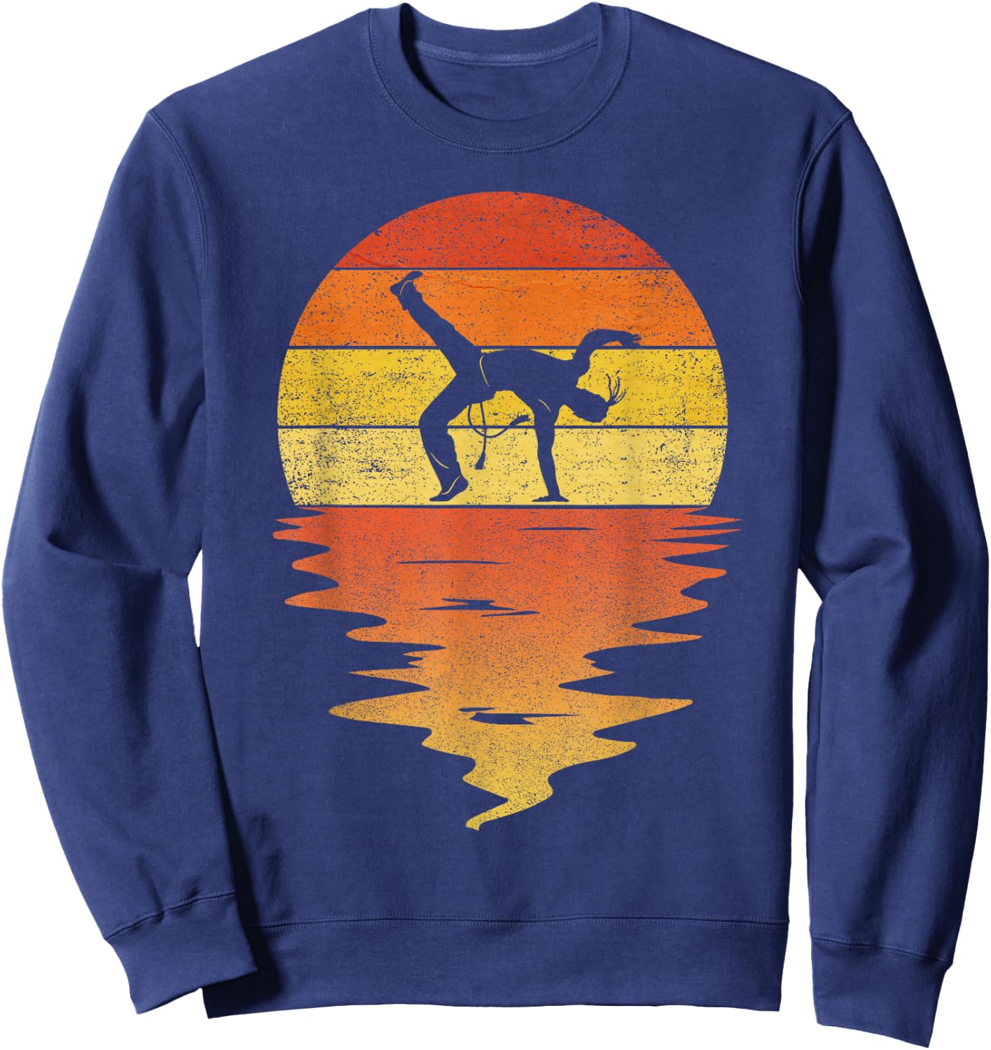 Capoeira shirt retro sunset 70s vintage Capoeira Sweatshirt - Sweatshirt | Navy