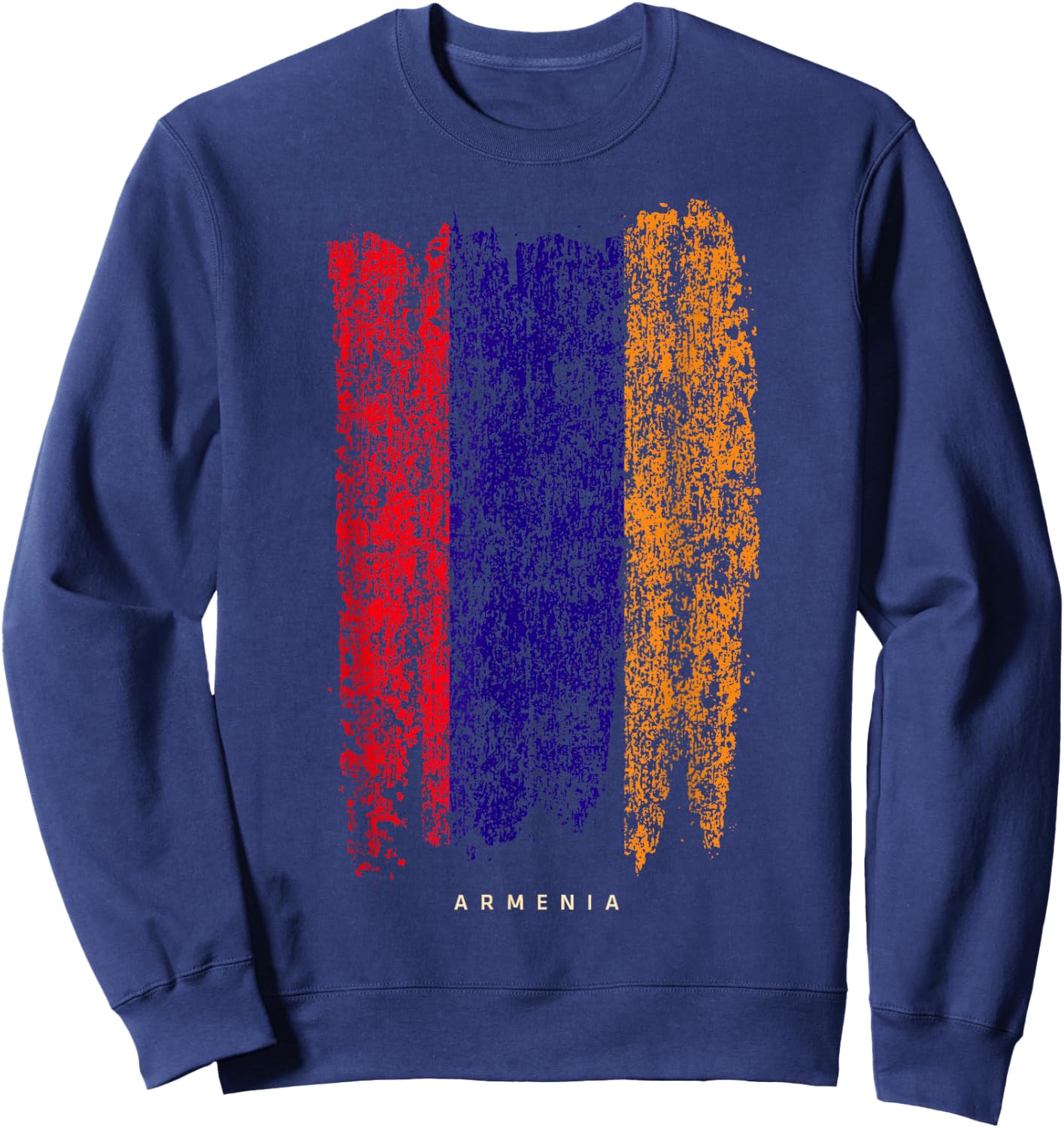 Vintage Armenia Retro Armenian Flag Shirt Sweatshirt - Sweatshirt | Navy