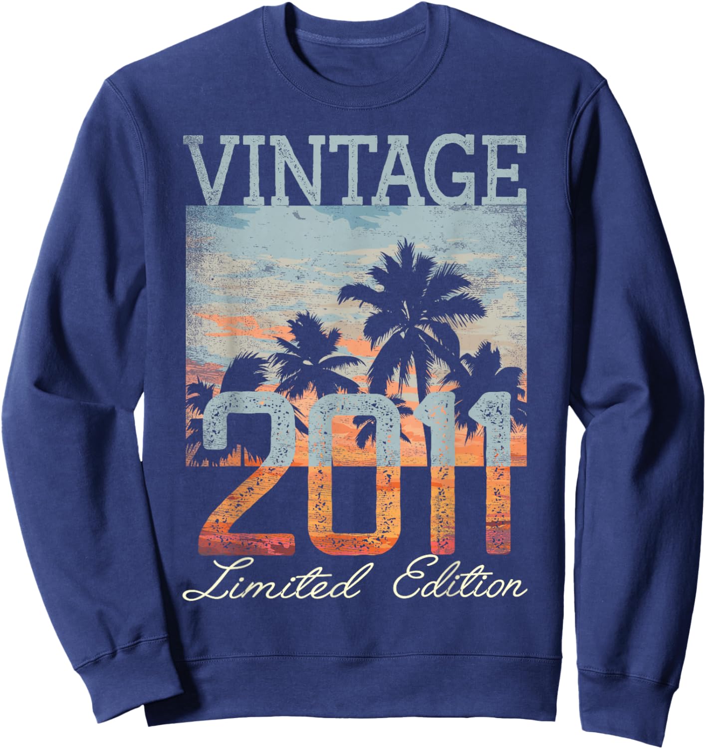 Vintage 2011 Limited Edition 14th Birthday 14 Year Old Gifts Sweatshirt - Sweatshirt | Navy