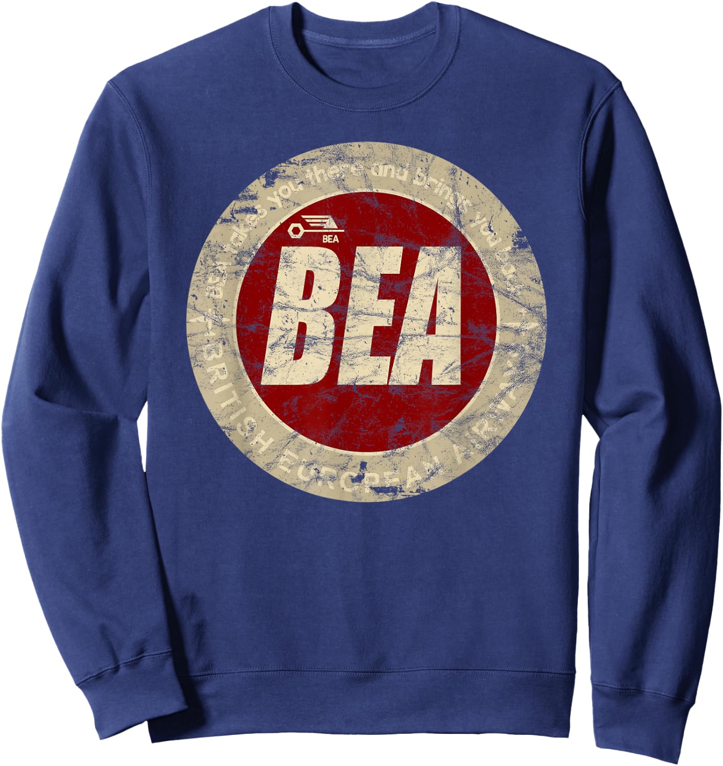 Designed For Flight BEA British European Airways Vintage Airline - Black, Small Sweatshirt - Sweatshirt | Navy