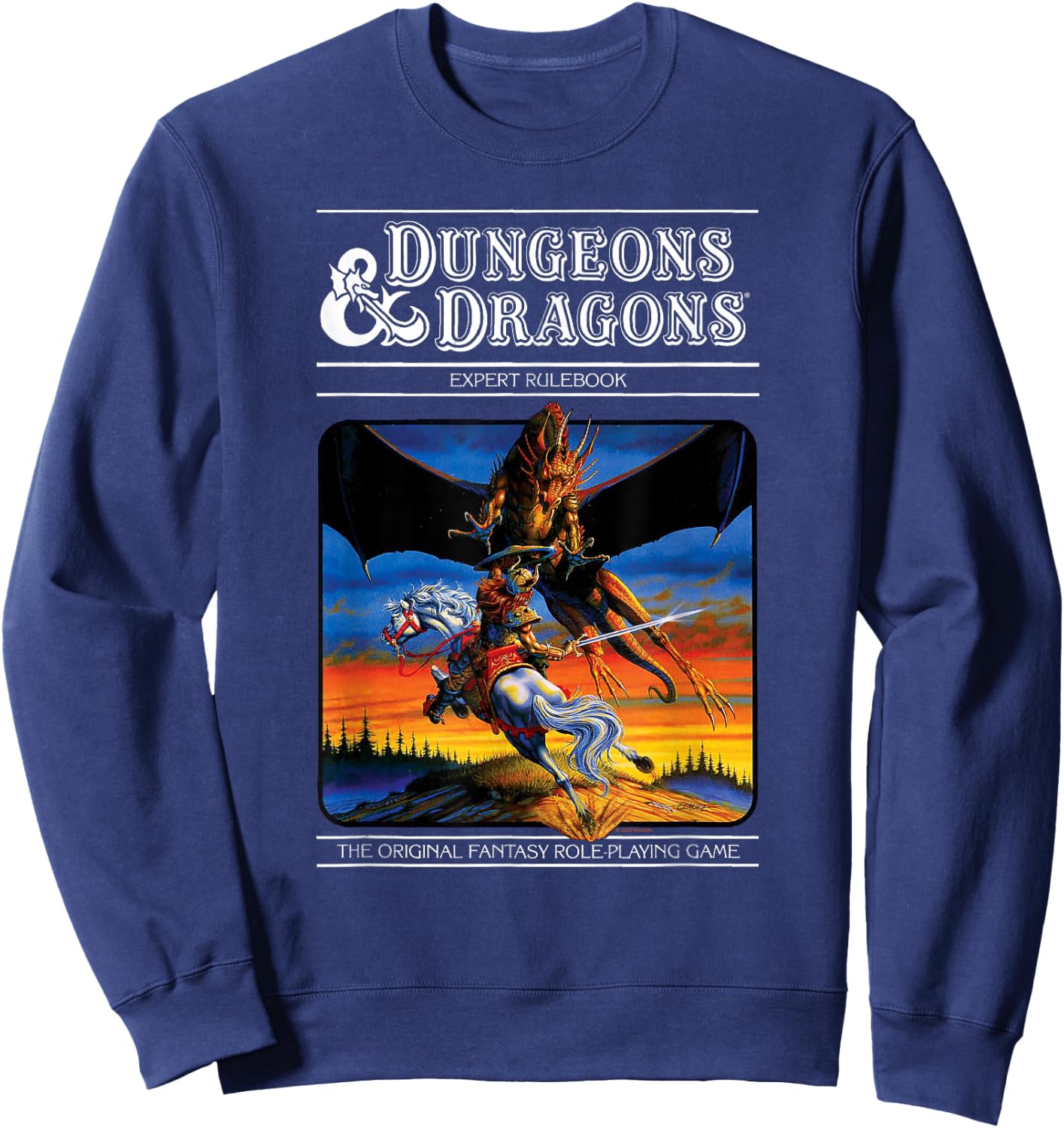 Dungeons & Dragons Vintage Expert Rulebook Small Sweatshirt - Sweatshirt | Navy