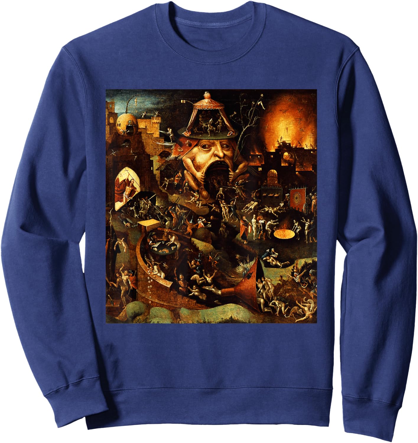 Mount Clothious Black Adult - Short Sleeve - Small - Crew Collar - Modern - Cartoon - Renaissance - Painting - Casual - Unique Design - Stretchable - Kids Sweatshirt - Sweatshirt | Navy