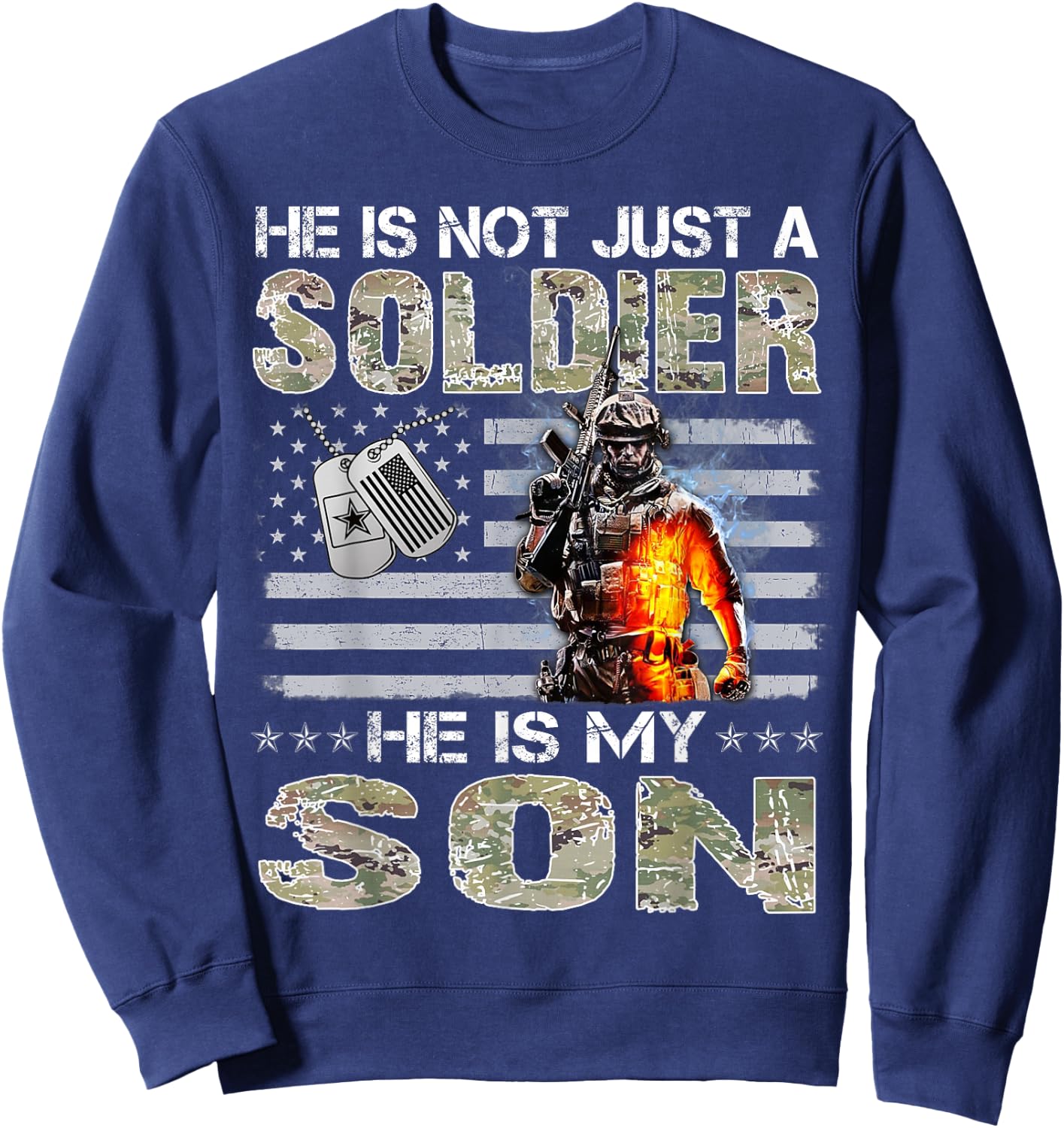 Proud Military Mom Proud Military Dad Sweatshirt - Sweatshirt | Navy