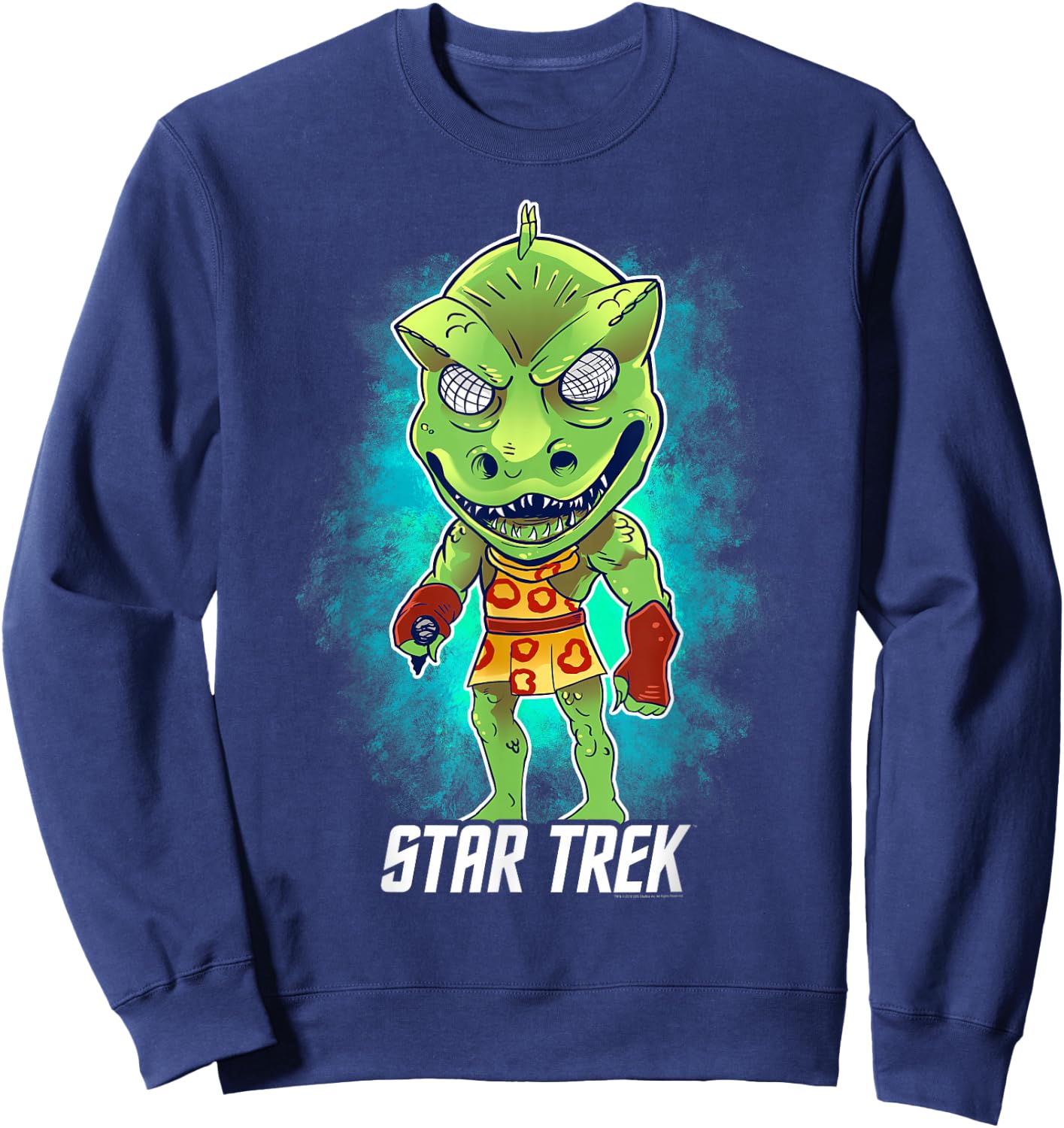 Star Trek Original Series Gorn Posing Chibi Sweatshirt - Sweatshirt | Navy
