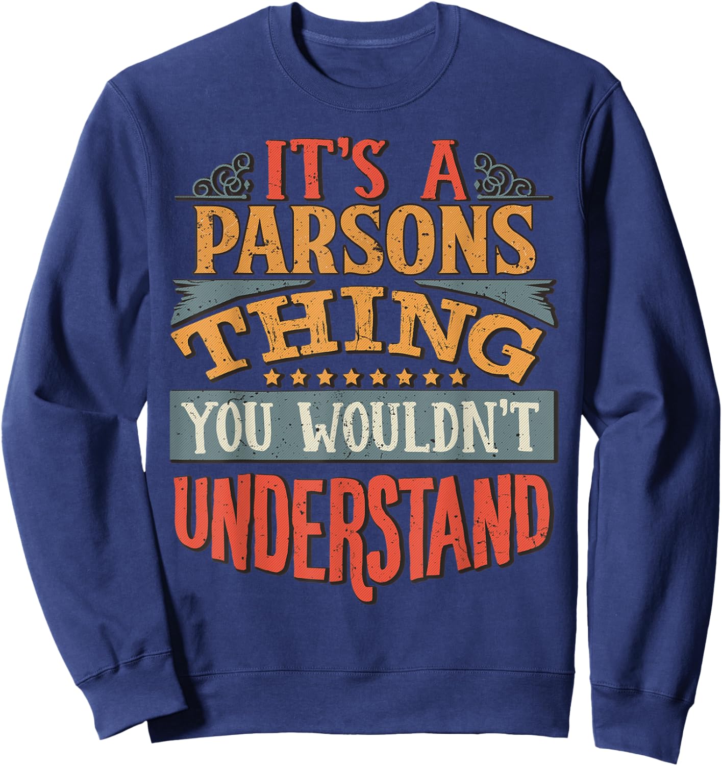 Parsons Name Sweatshirt - Sweatshirt | Navy