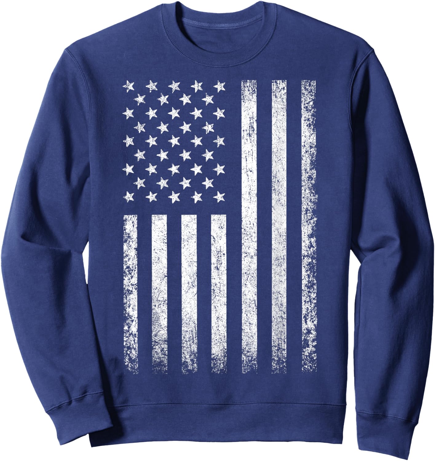USA Patriotic American Flag Women Kids Boys Girls US Sweatshirt - Sweatshirt | Navy