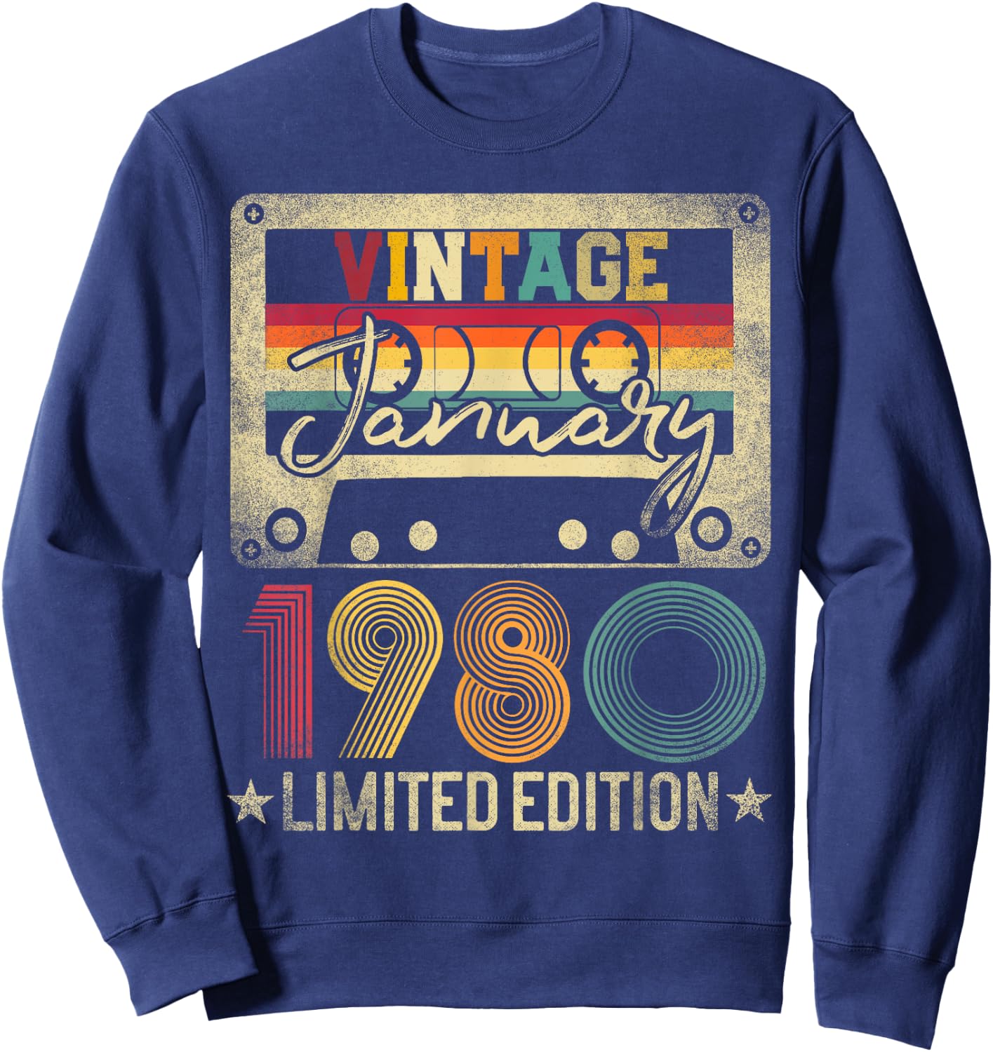 January 45th Birthday Gift Limited Edition 1980 Best Of Sweatshirt - Sweatshirt | Navy