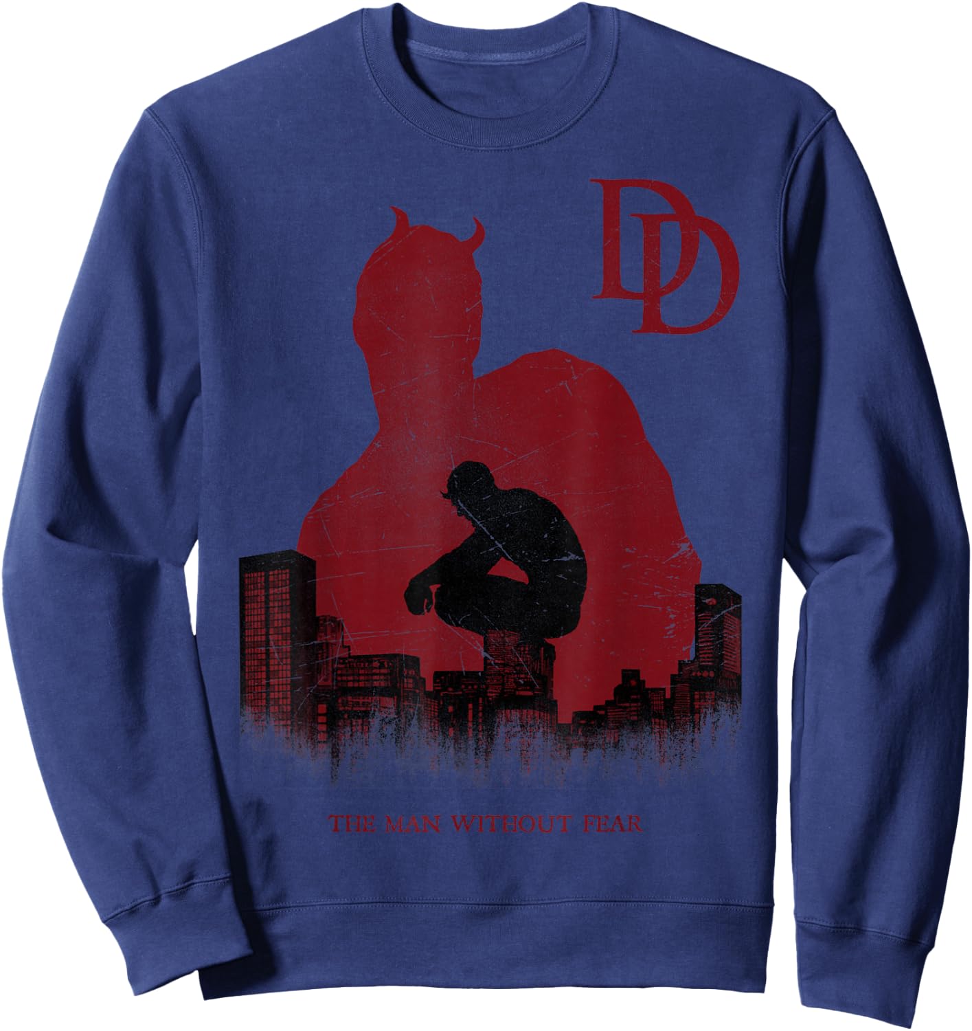 Marvel Daredevil The Man Without Fear Silhouette Sweatshirt - Sweatshirt | Navy