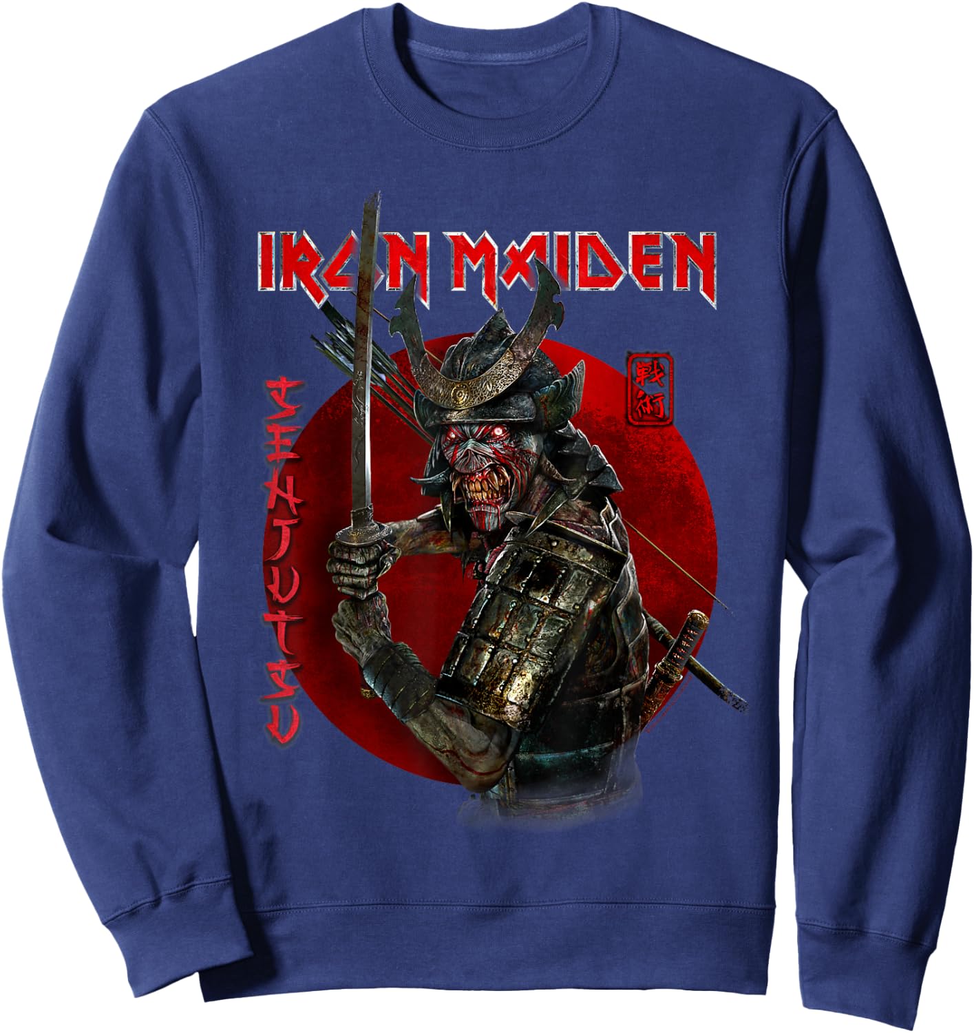 Iron Maiden - Senjutsu Eddie Red Circle Sweatshirt - Sweatshirt | Navy