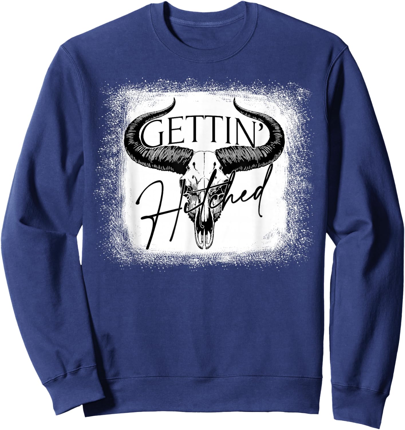 Getting Hitched Team Bride Western Cowgirls Bachelorette Sweatshirt - Sweatshirt | Navy