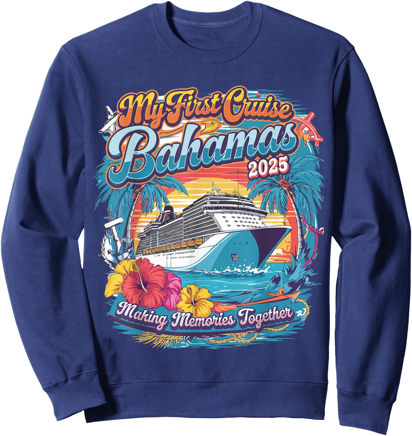 My First Cruise Bahamas 2025 Family Vacation for Kids Sweatshirt - Sweatshirt | Navy