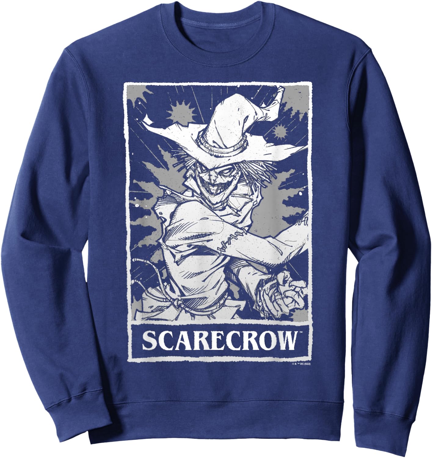 DC Comics Halloween Scarecrow Tarot Poster Sweatshirt - Sweatshirt | Navy