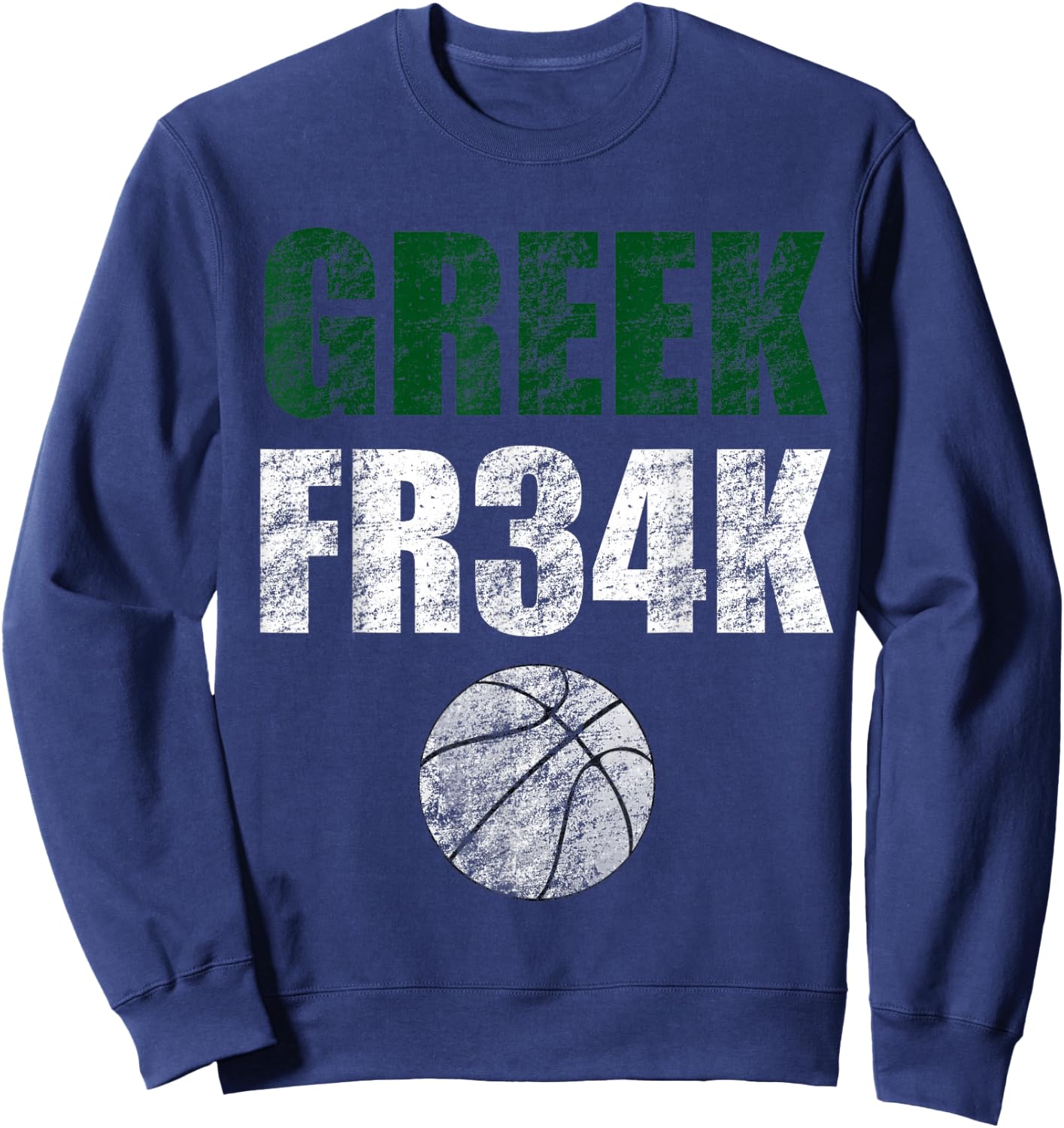 Greek FR34K Milwaukee Wisconsin Basketball Championship Sweatshirt - Sweatshirt | Navy