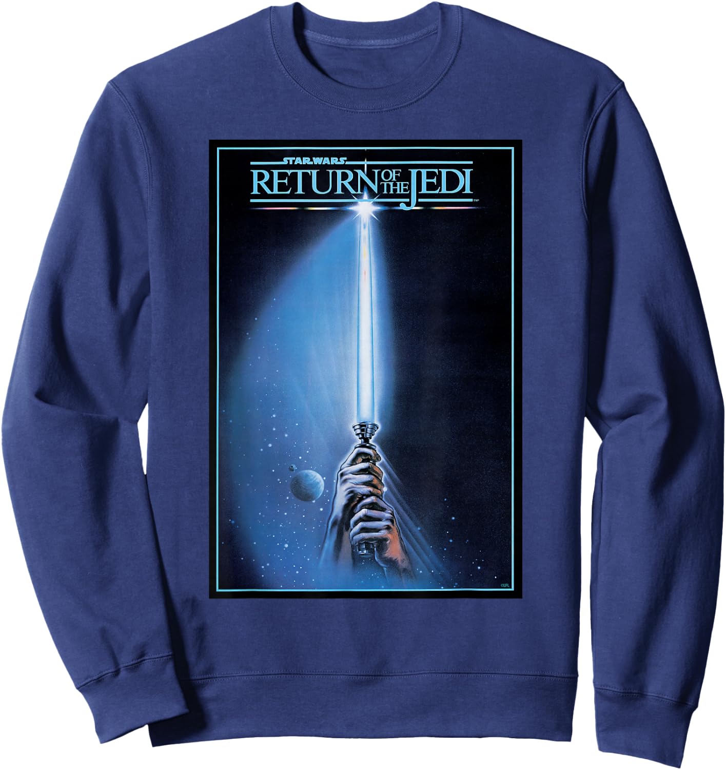 Star Wars Return of the Jedi Lightsaber Movie Poster Sweatshirt - Sweatshirt | Navy