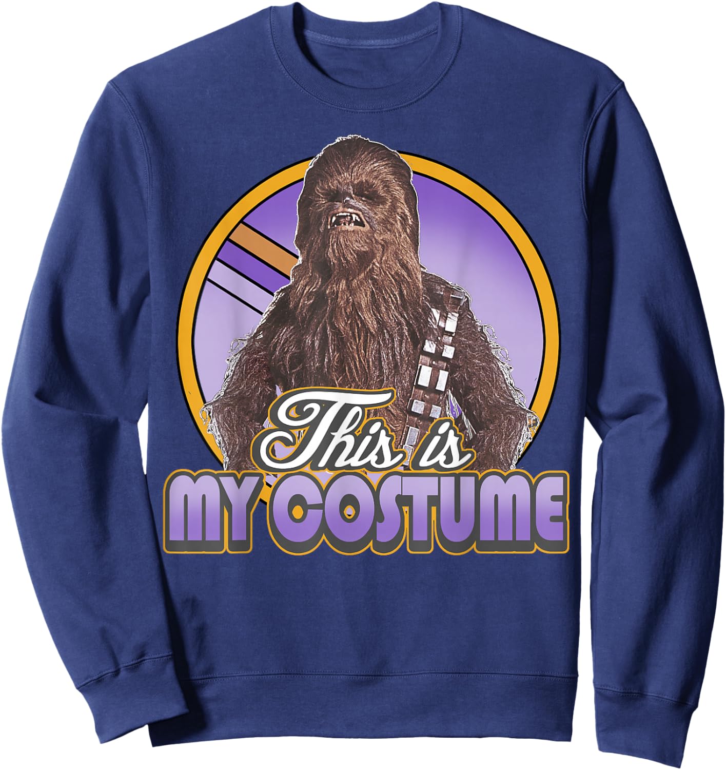 Star Wars Chewbacca This Is My Costume Quote Halloween Sweatshirt - Sweatshirt | Navy