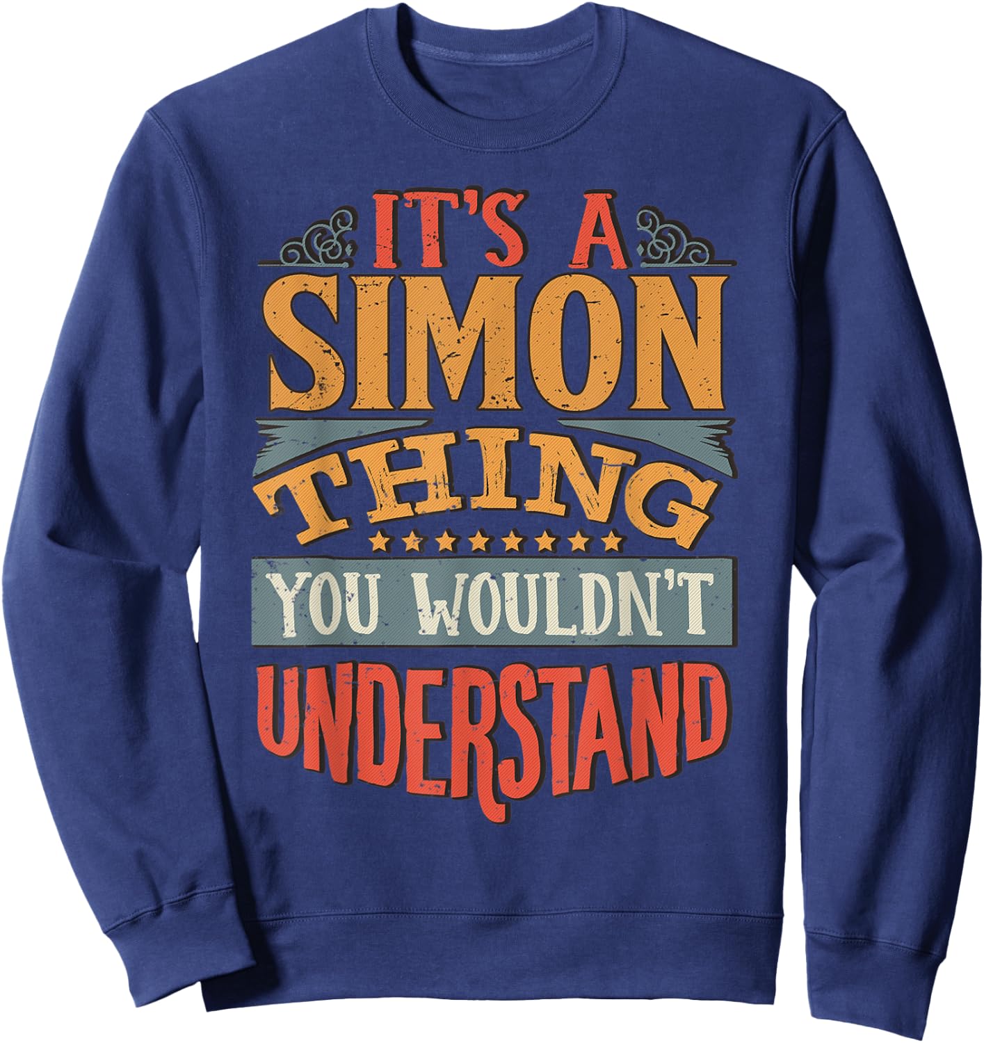 Simon Name Sweatshirt - Sweatshirt | Navy