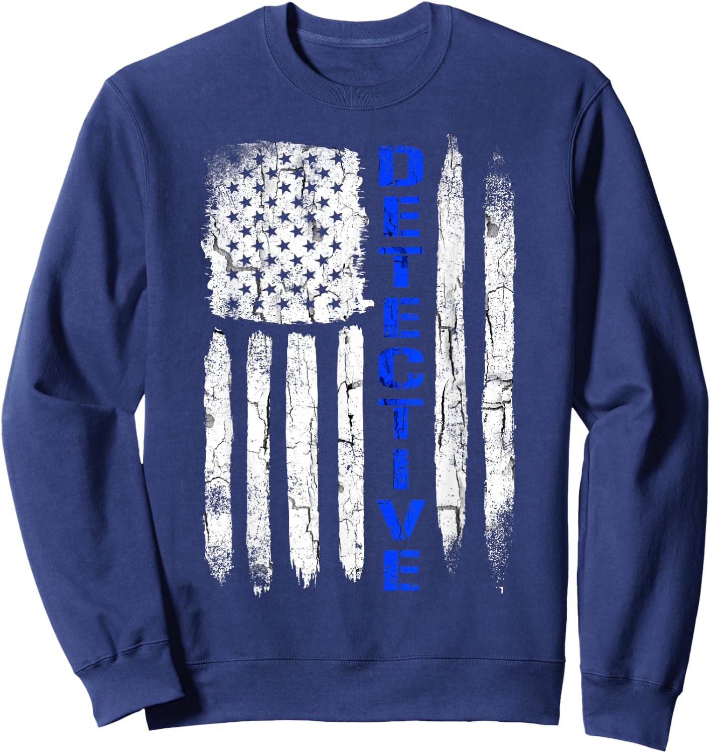 Thin Blue Line Flag American Detective Shirt Sweatshirt - Sweatshirt | Navy