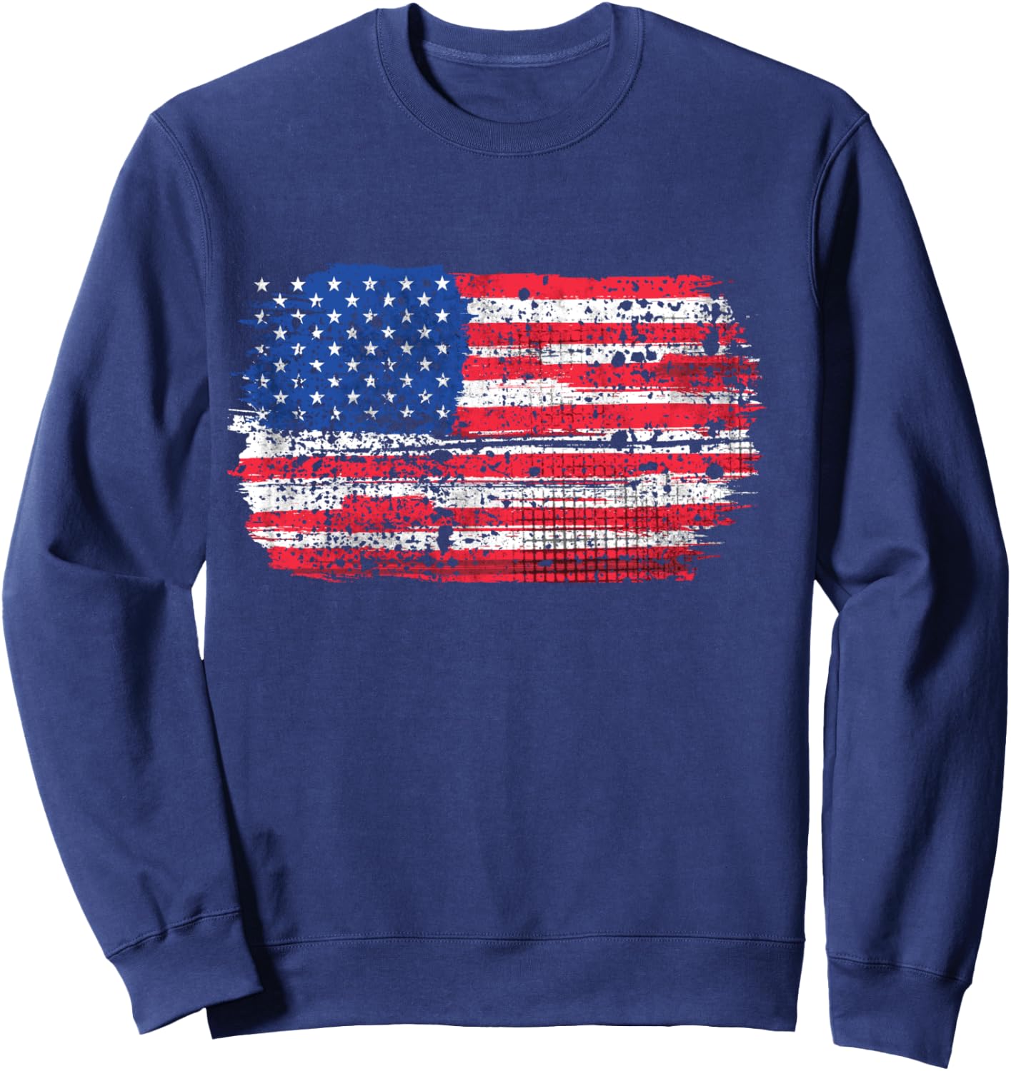US Flag American Flag USA Flag 4th of July Sweatshirt - Sweatshirt | Navy