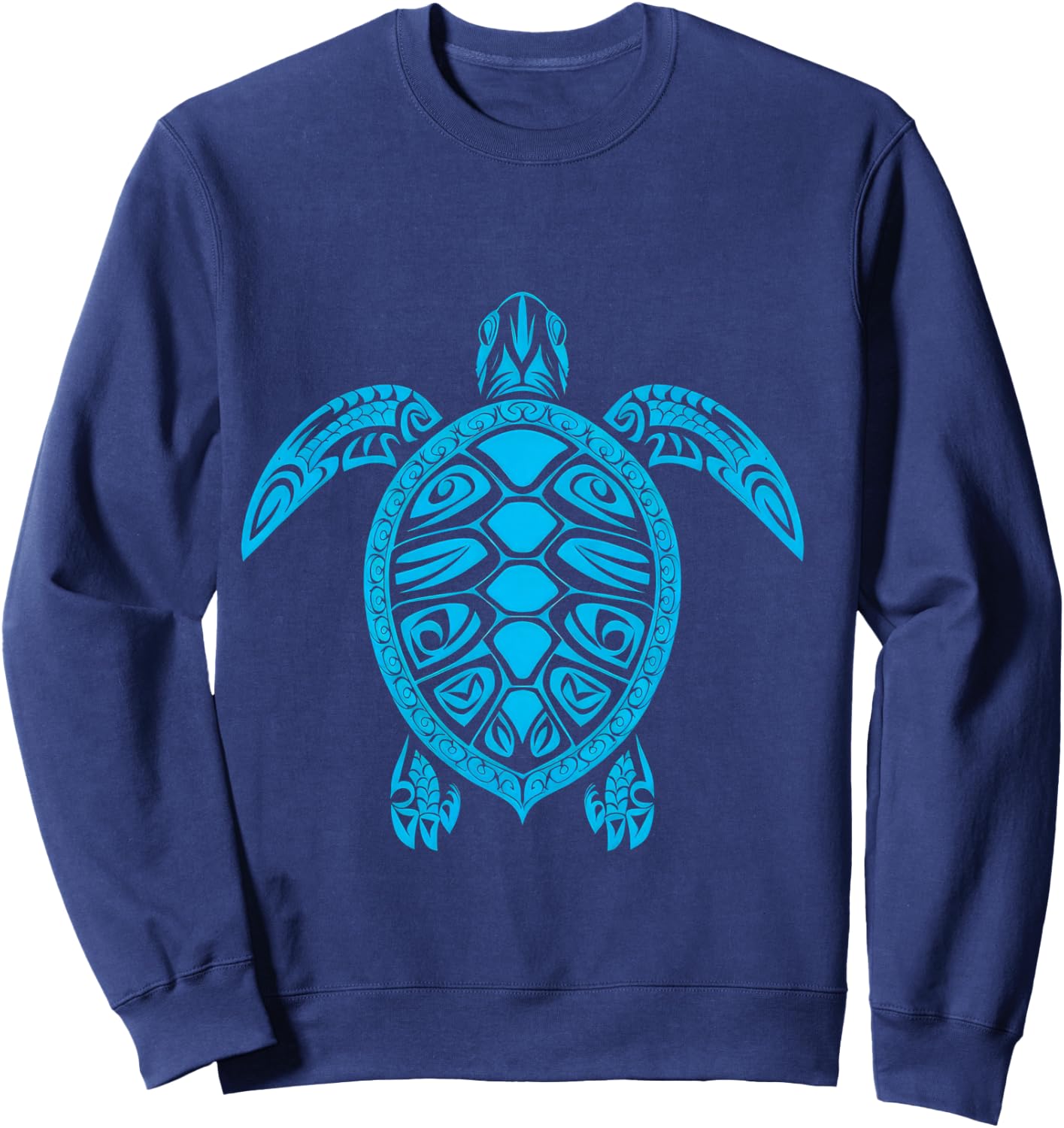 Sea Turtle Beach Lover Ocean Animal Graphic Novelty Sweatshirt - Sweatshirt | Navy