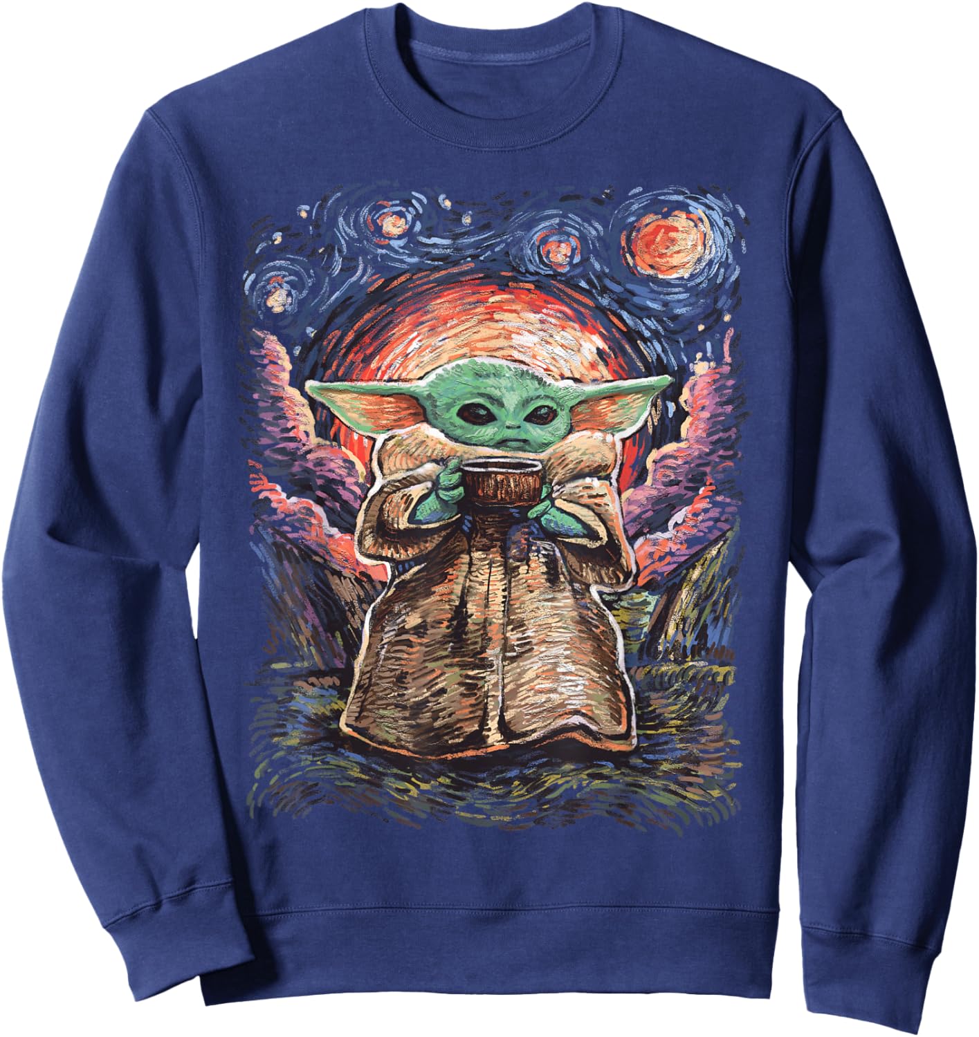 Star Wars The Child Starry Night Sweatshirt - Sweatshirt | Navy