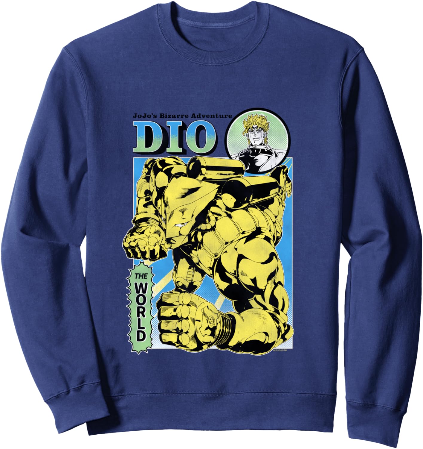 JoJo's Bizarre Adventure Part 3 DIO & The World Illustration Sweatshirt - Sweatshirt | Navy