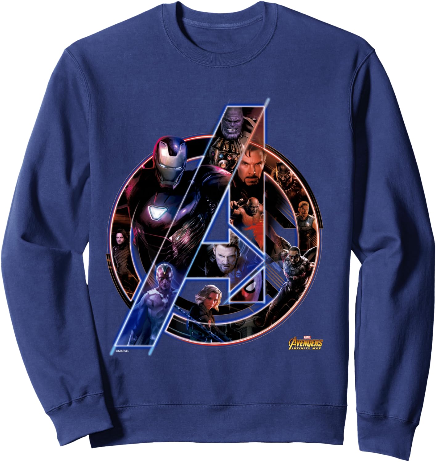 Marvel Avengers Infinity War Neon Team Sweatshirt - Sweatshirt | Navy