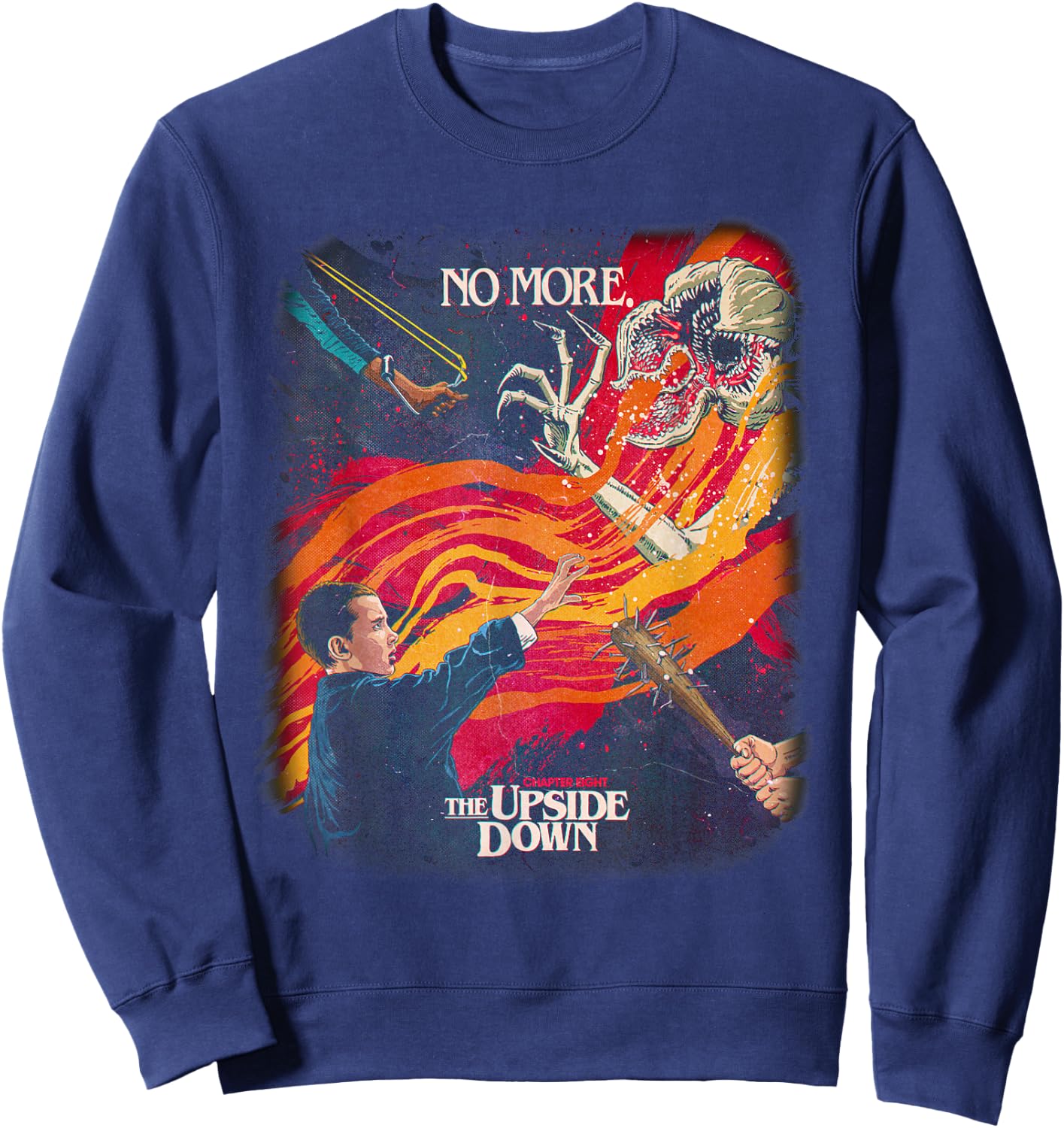 Stranger Things Season 1 x Butcher Billy No More Official Sweatshirt - Sweatshirt | Navy