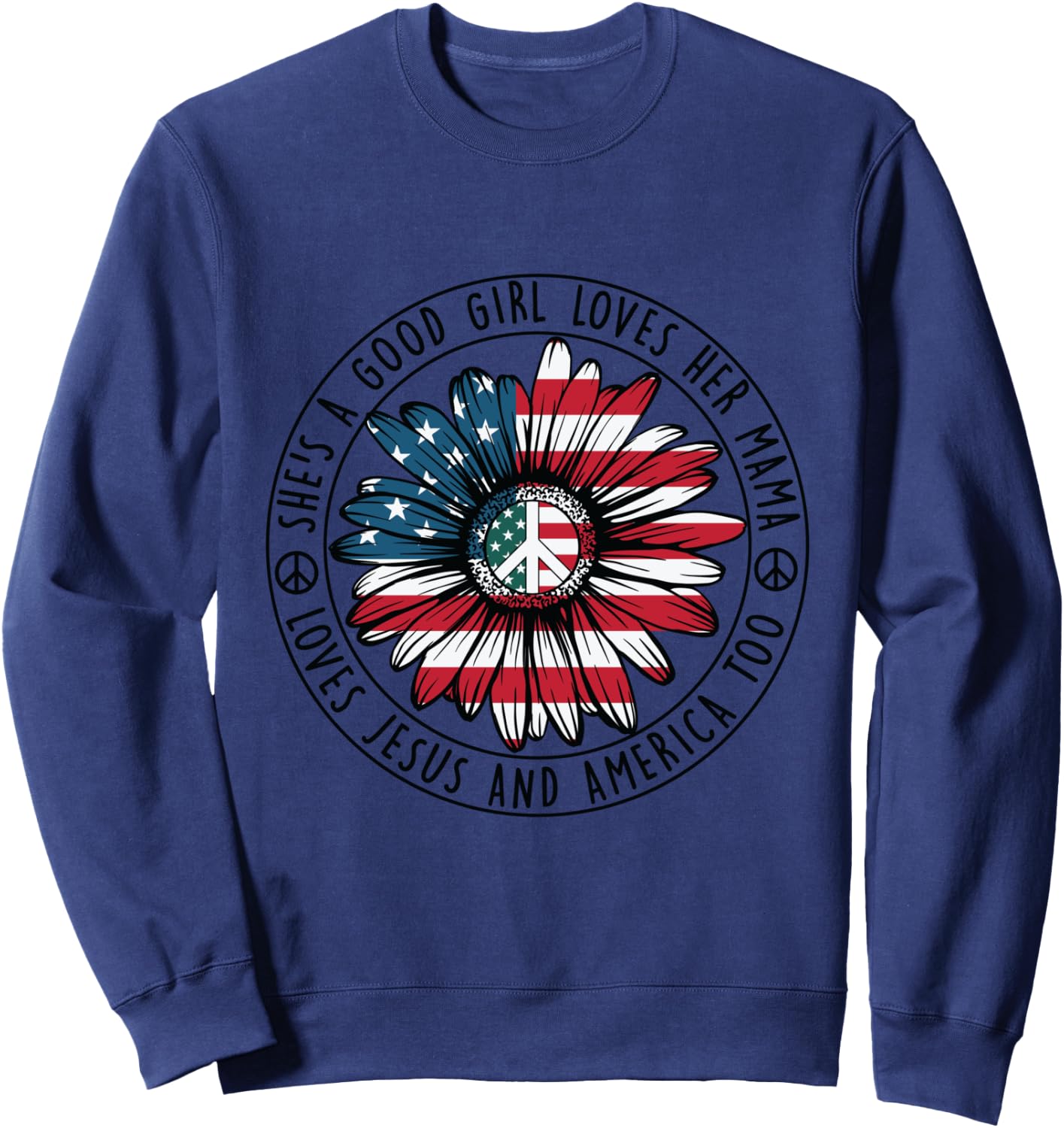 She's a Good Girl Loves her Mama Sweatshirt - Sweatshirt | Navy
