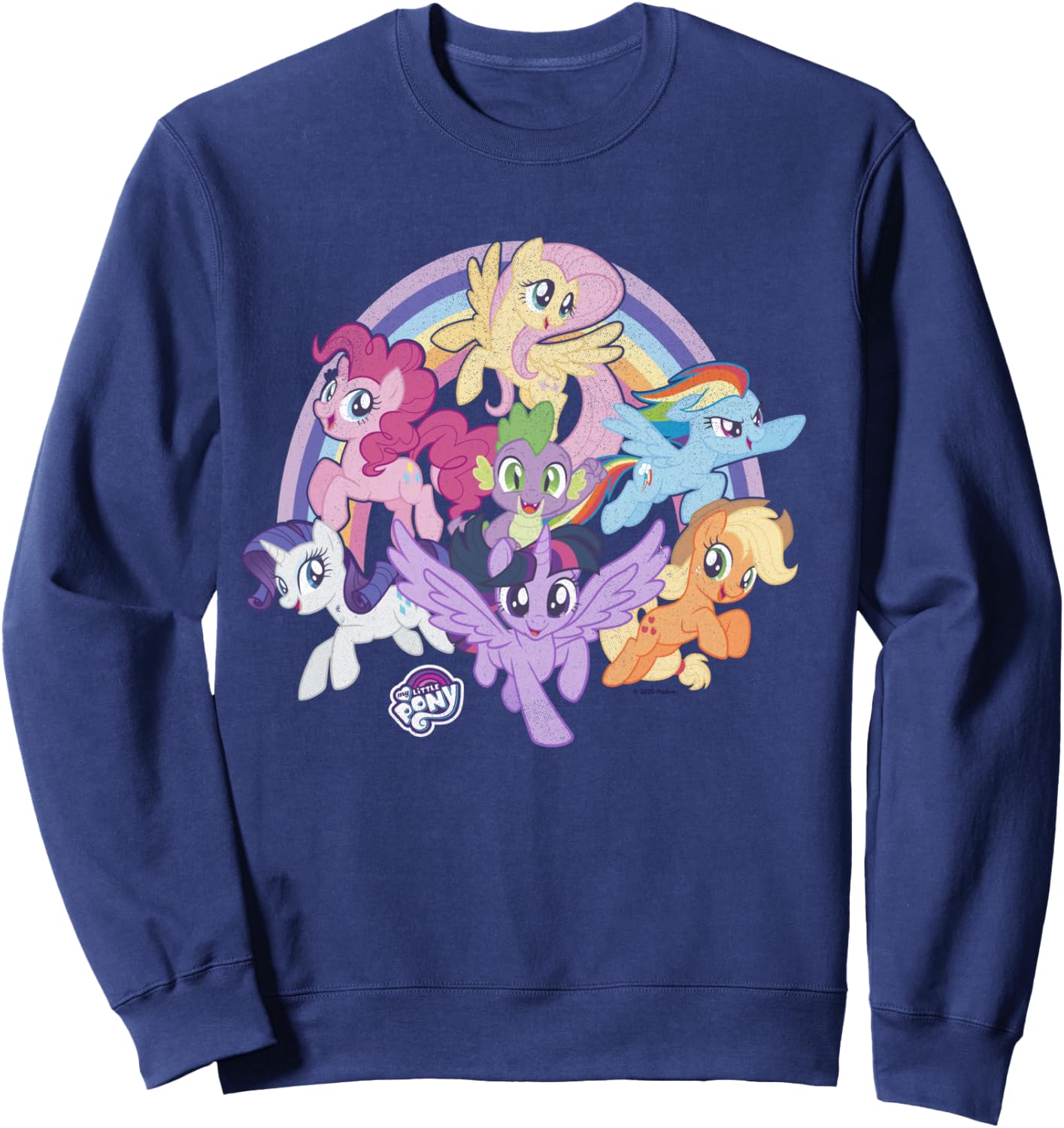 My Little Pony: Friendship Is Magic Rainbow Pony Group Shot Sweatshirt - Sweatshirt | Navy