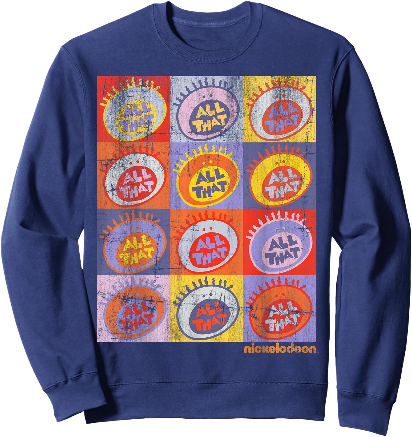 All That Classic Vintage Logo Panels Sweatshirt - Sweatshirt | Navy