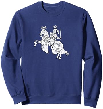 Retro Knight in Shining Armor Vintage Hero Sweatshirt - Sweatshirt | Navy