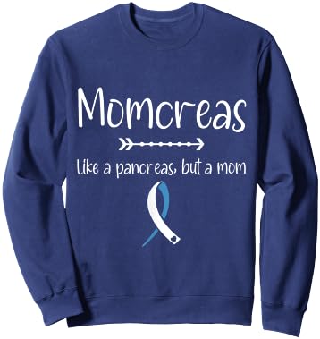 Momcreas Diabetes Mom Mothers Day Motherhood Pancreas Sweatshirt - Sweatshirt | Navy