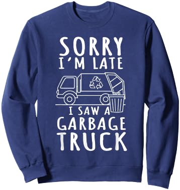 Recycling Garbage Truck Trash Collector Recycle Earth Day Sweatshirt - Sweatshirt | Navy