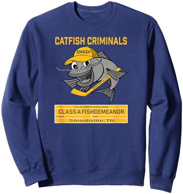 Catfish Criminals SMASHVILLE hockey Sweatshirt - Sweatshirt | Navy
